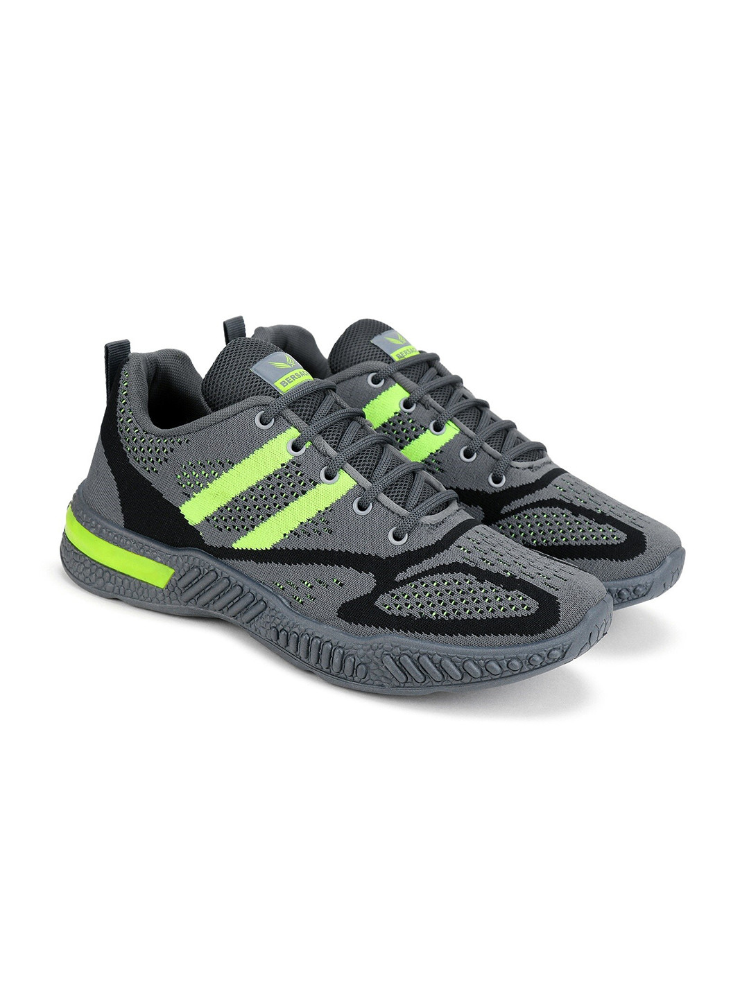 

BERSACHE Men Grey Running Shoes