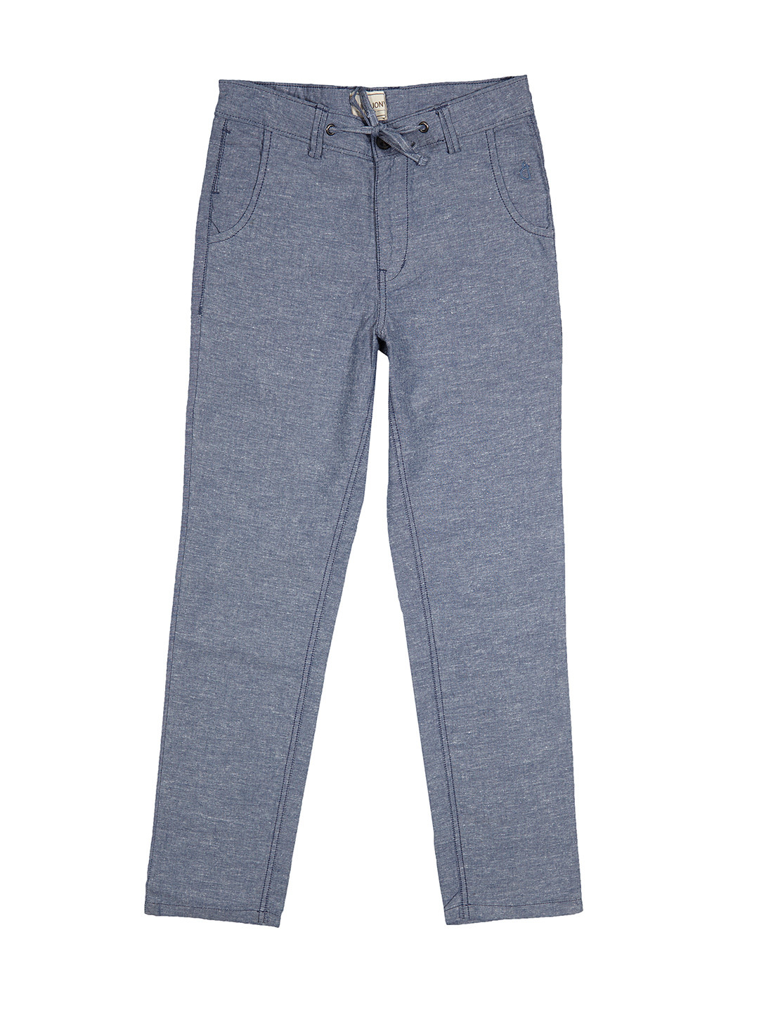 

Gini and Jony Boys Blue Regular Fit Solid Regular Trousers