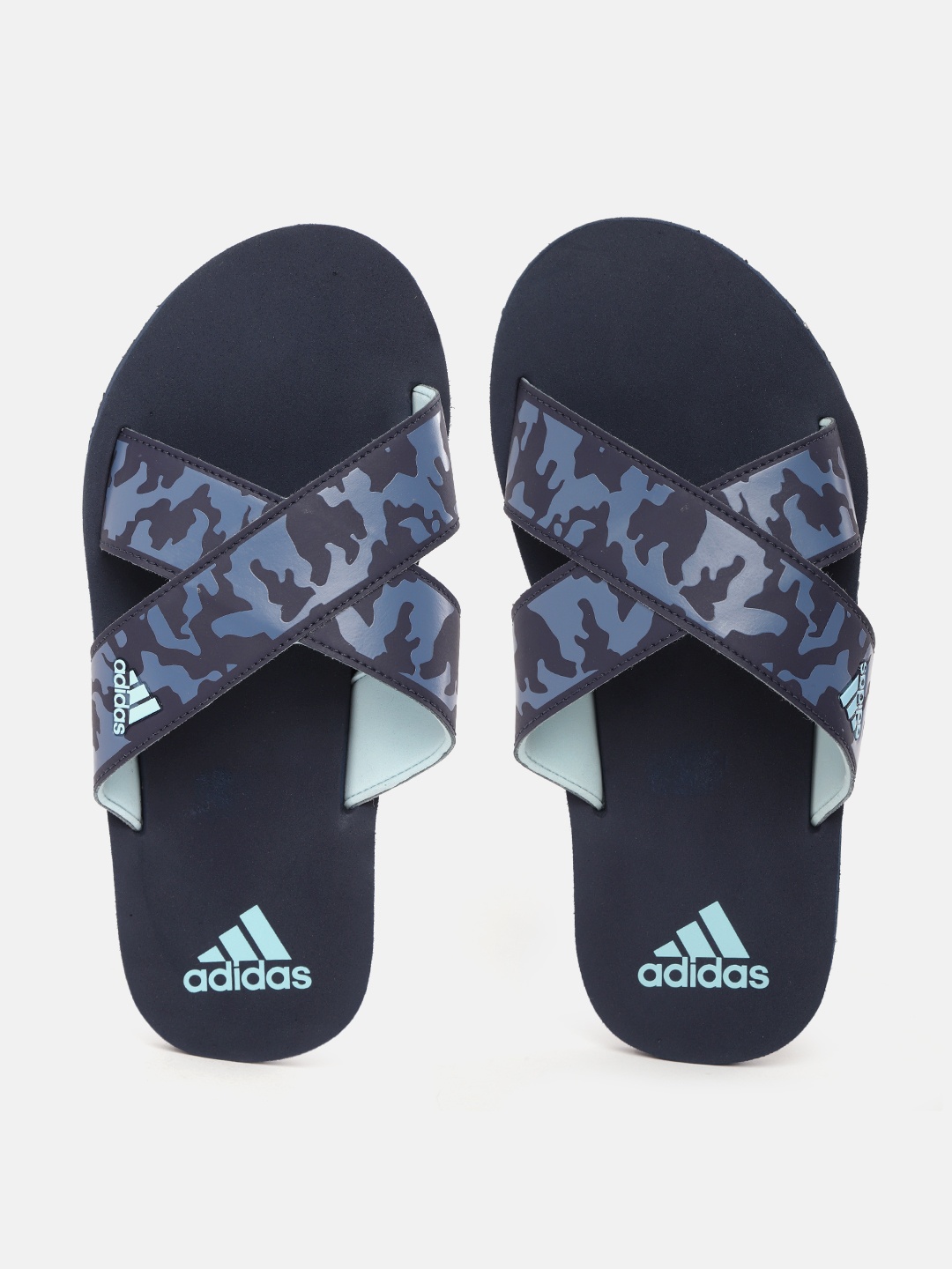 

ADIDAS Men Blue Camouflage Print Sliders