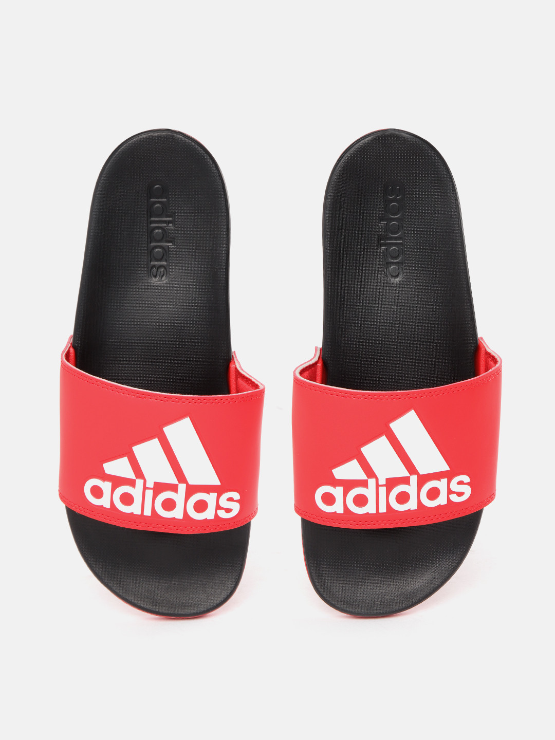 

ADIDAS Unisex Red & Black Adilette Comfort Printed Sliders