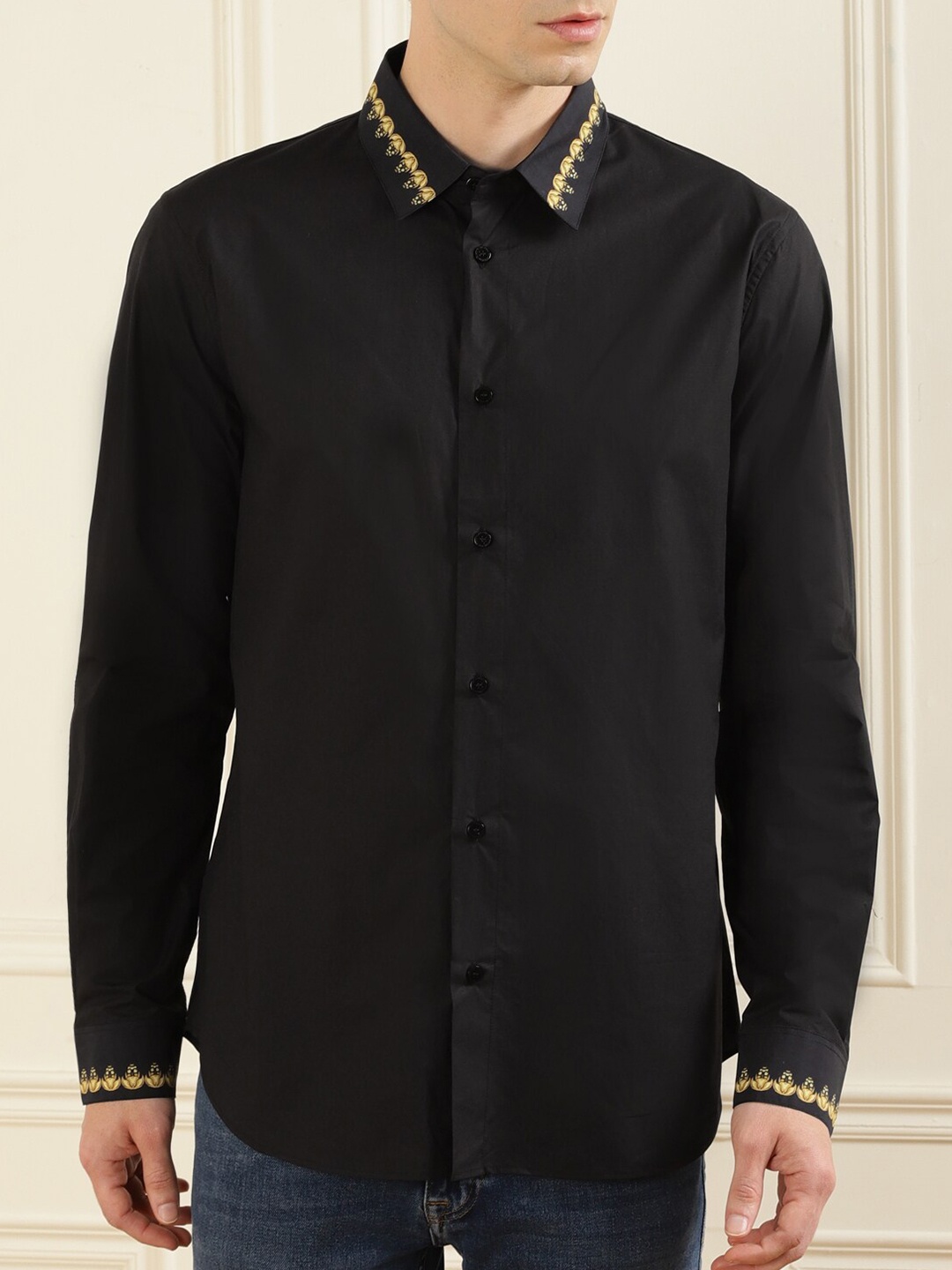 

Versace Jeans Couture Men Black Casual Shirt
