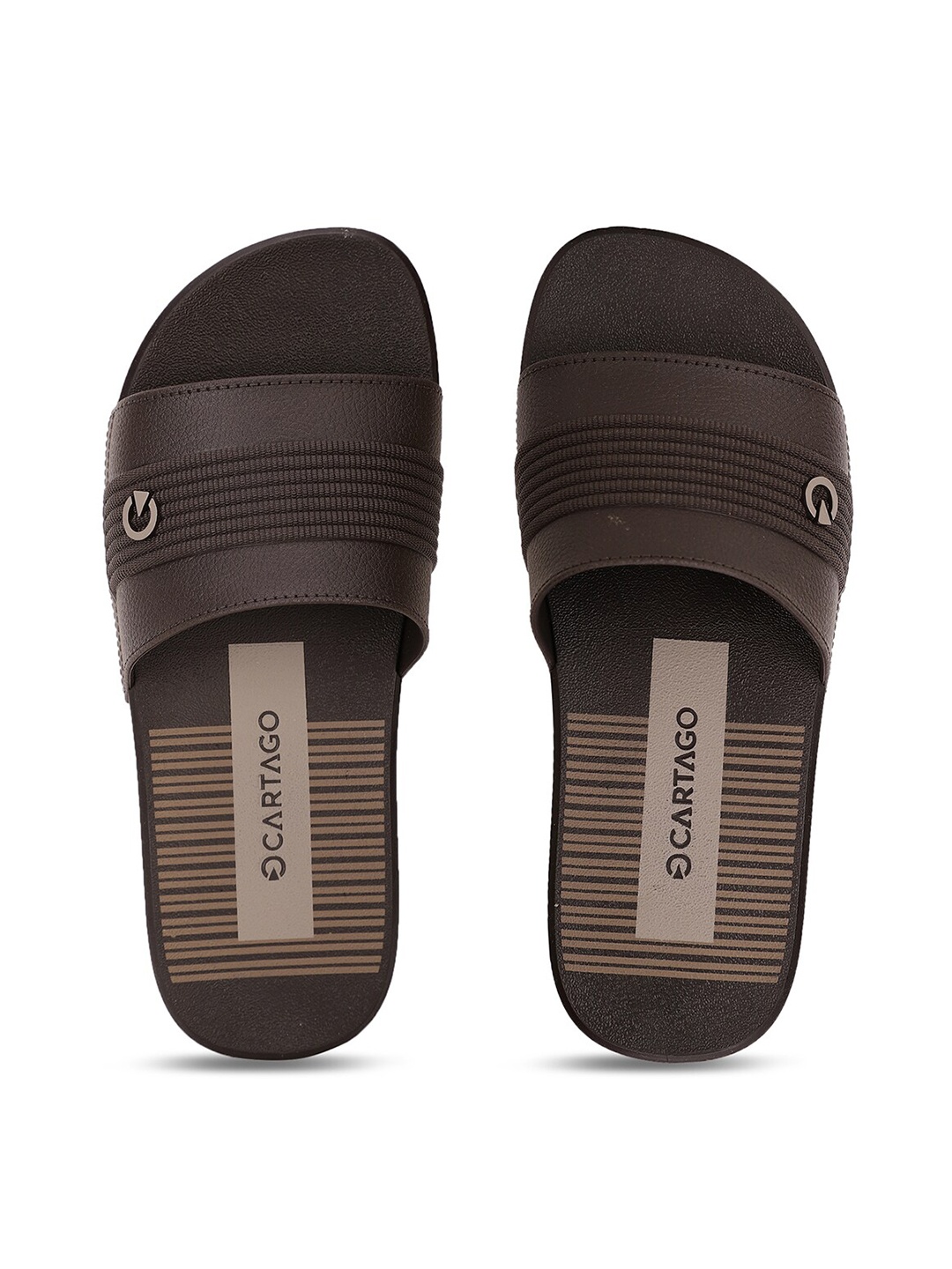 

CARTAGO Men Brown Printed Sliders
