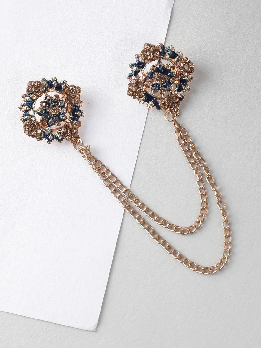 

Alvaro Castagnino Men Gold-Toned Embellished Brooch