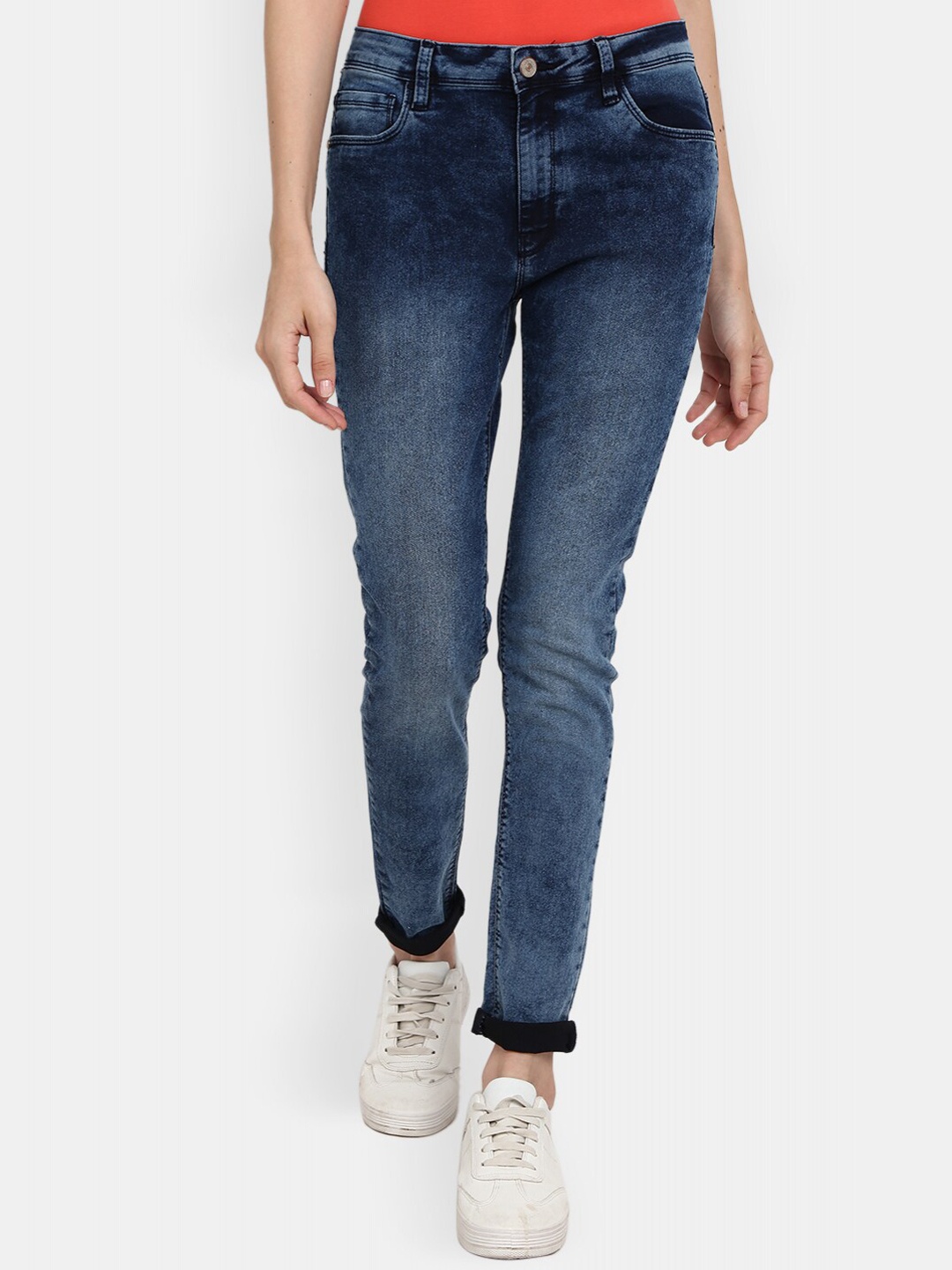 

V-Mart Women Blue Heavy Fade Jeans