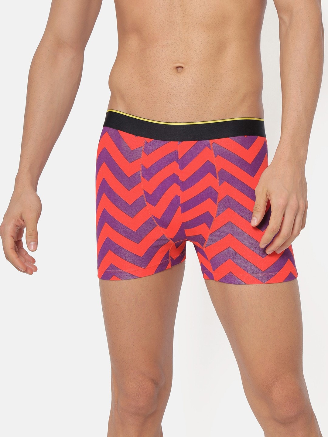 

bummer Men Printed Micro Modal Chevron Trunk, Red