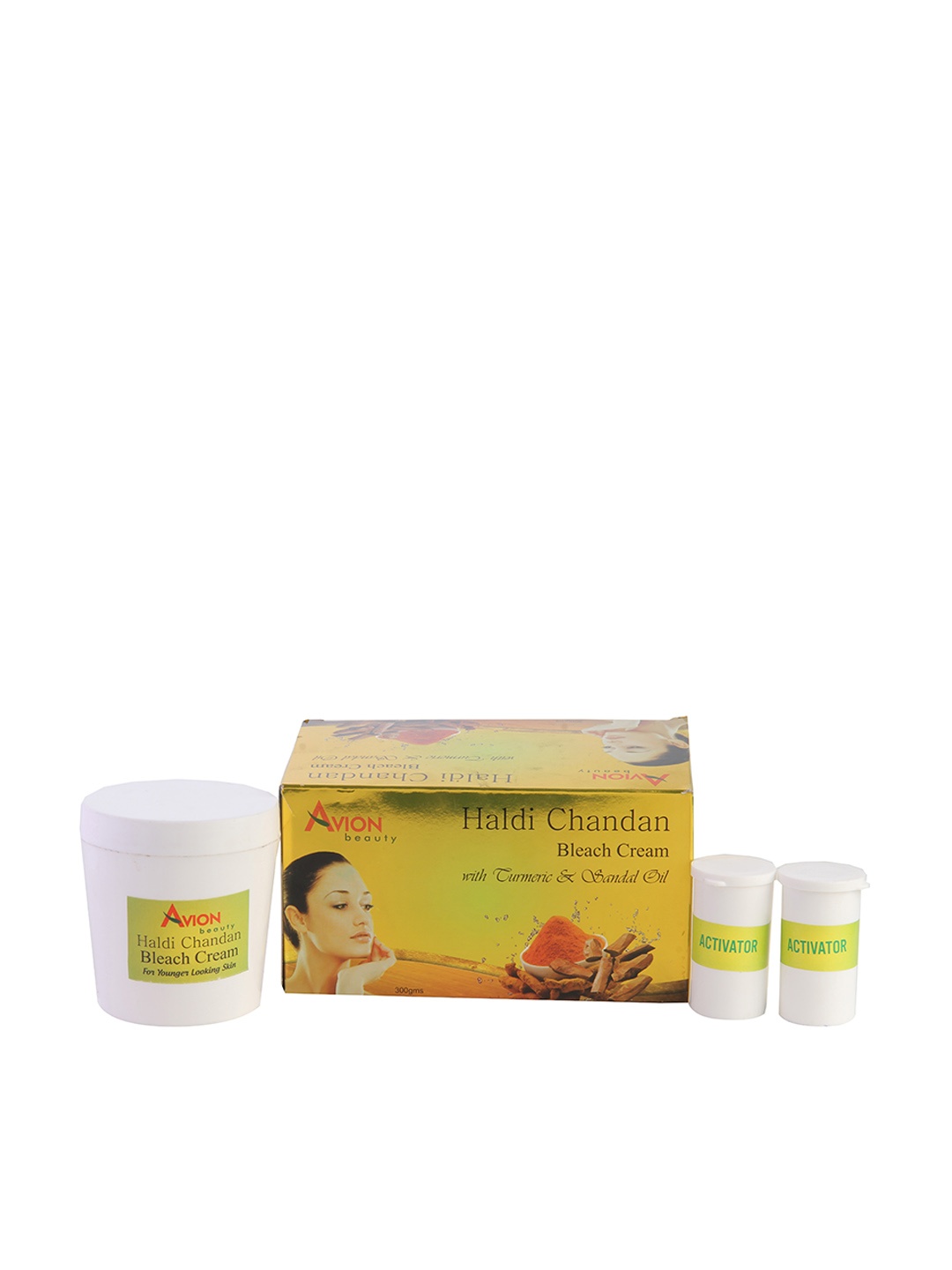 

AVION Haldi Chandan Bleach Cream 300 Gms, Yellow