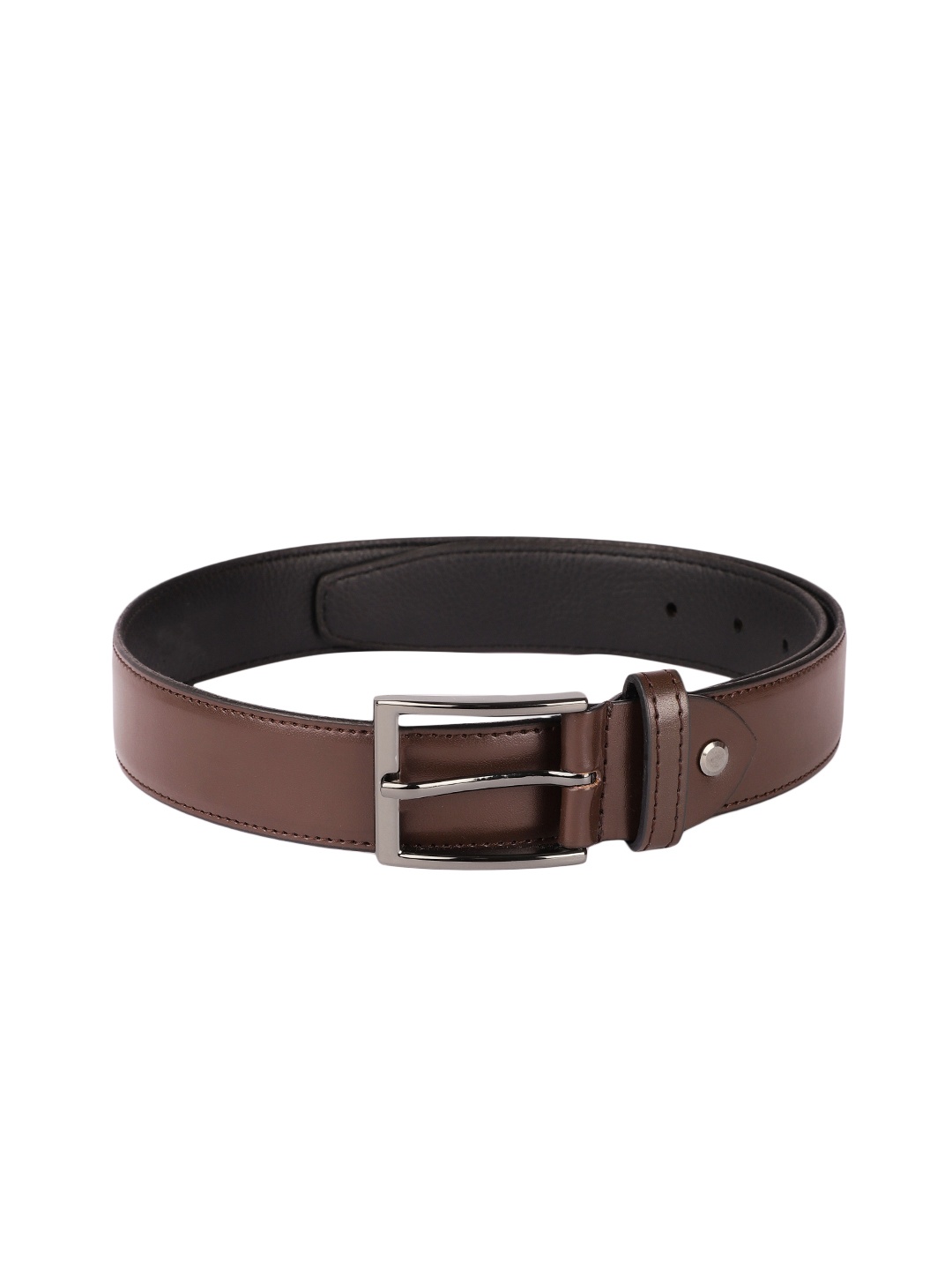 

Peter England Men Brown Leather Formal Belt