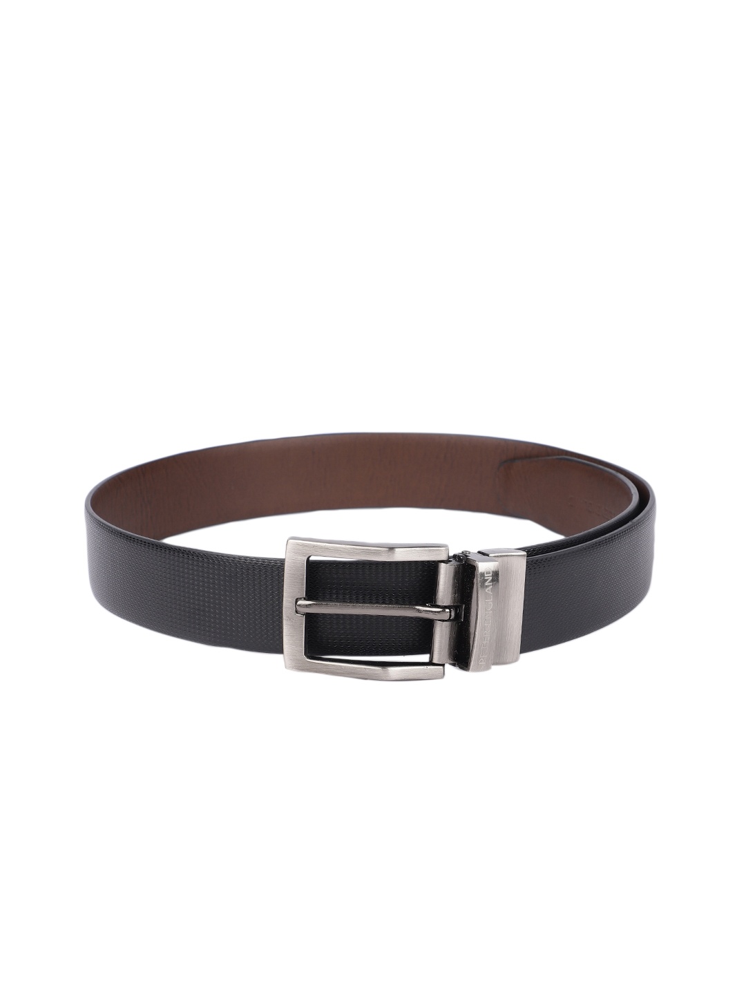 

Peter England Men Black & Brown Reversible Leather Formal Belt
