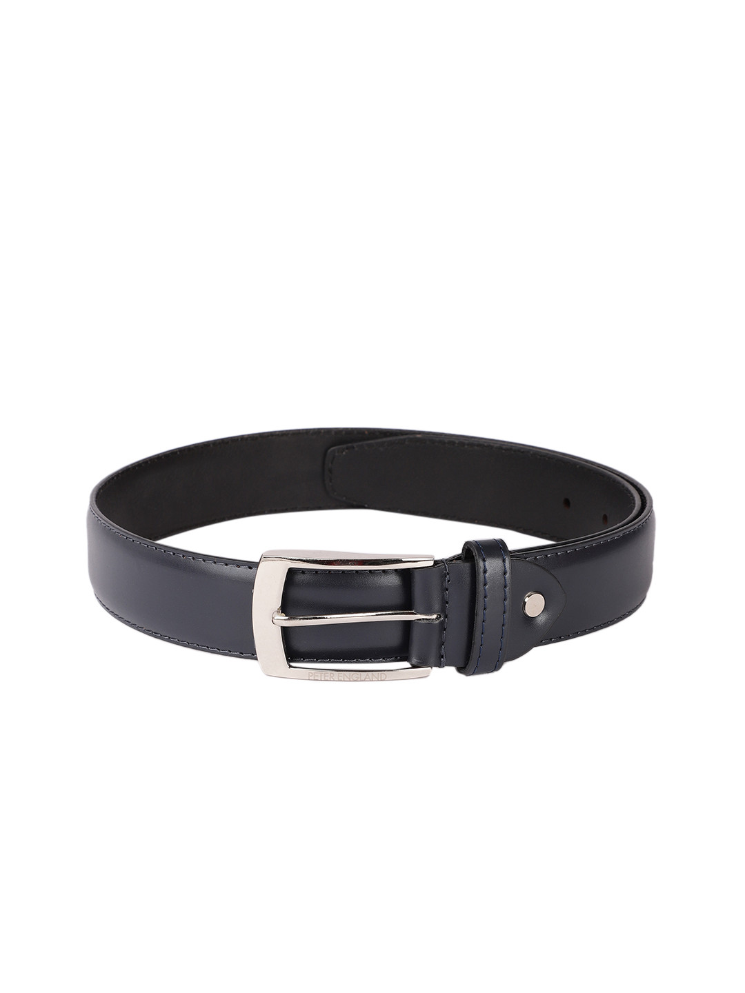 

Peter England Men Navy Blue Leather Formal Belt