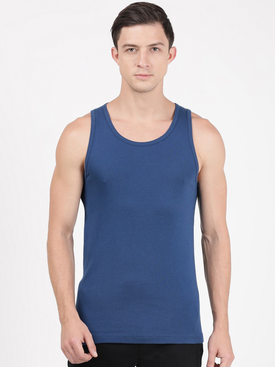 

Jockey Combed Cotton Rib Innerwear Vests FP04-0105, Blue