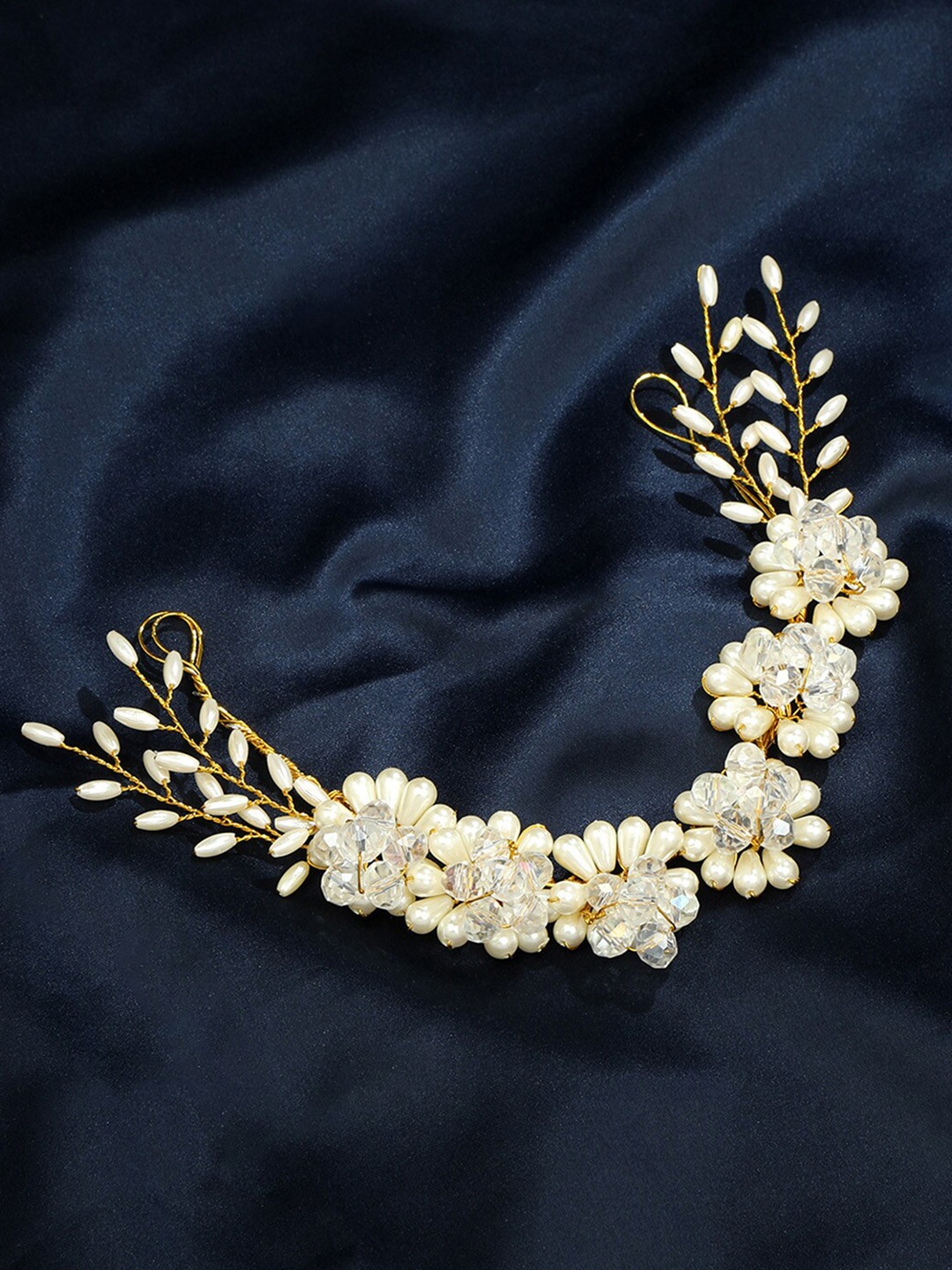

AccessHer Women Gold-Toned Beaded Tiara