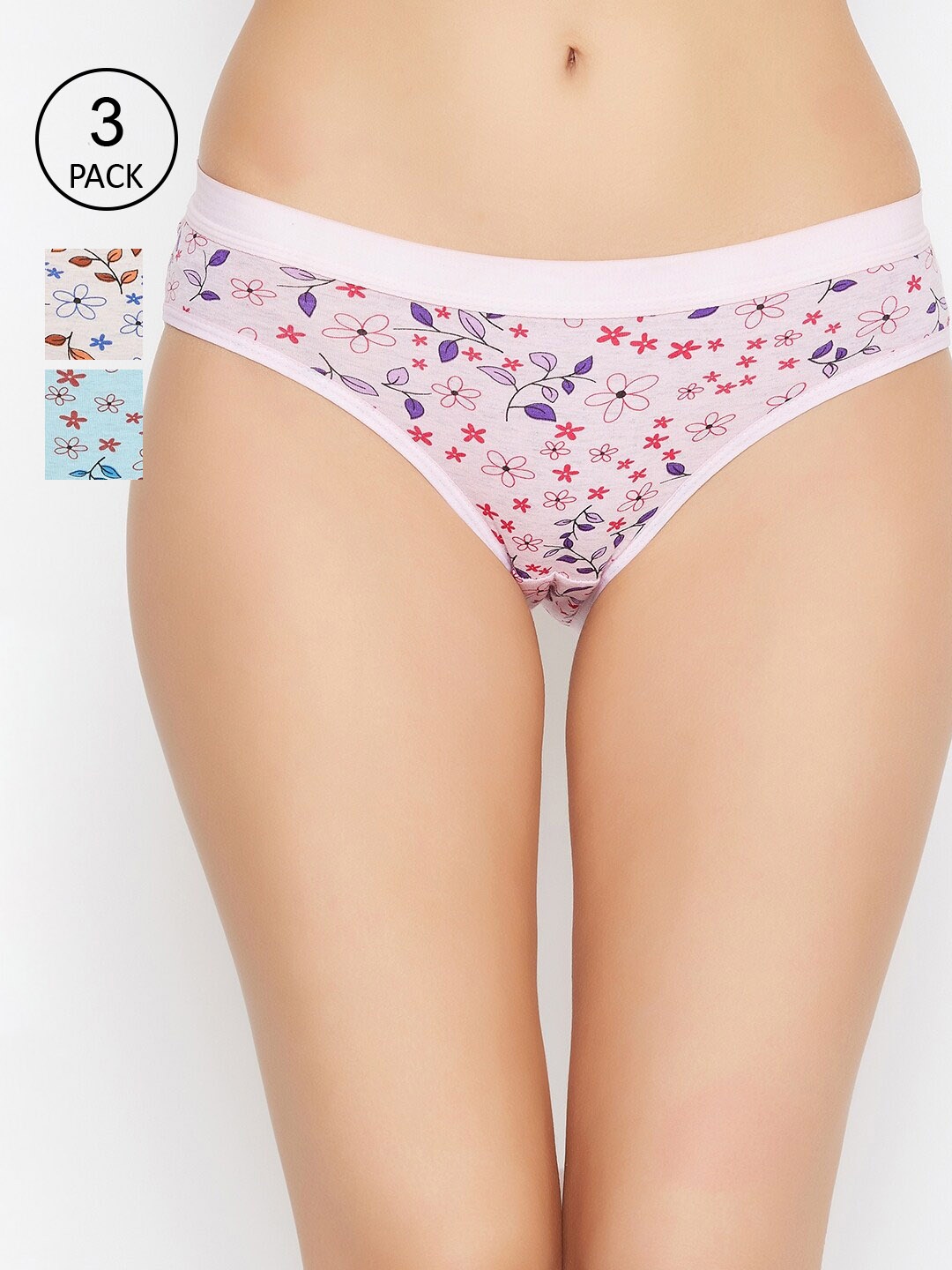 

ALIZA Pack of 3 Women Printed Hipster Briefs- ALIZA Pack of 3 Hipster Briefs For Women's, Assorted