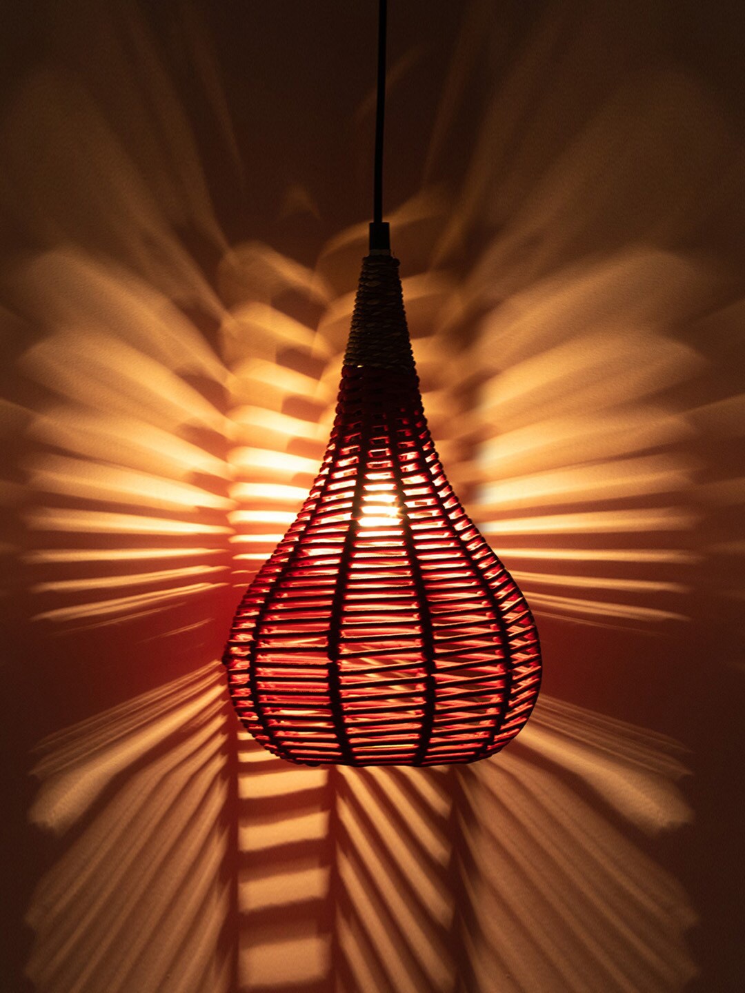 

ExclusiveLane Red Solid Metal Hanging Pendant Ceiling Lamps