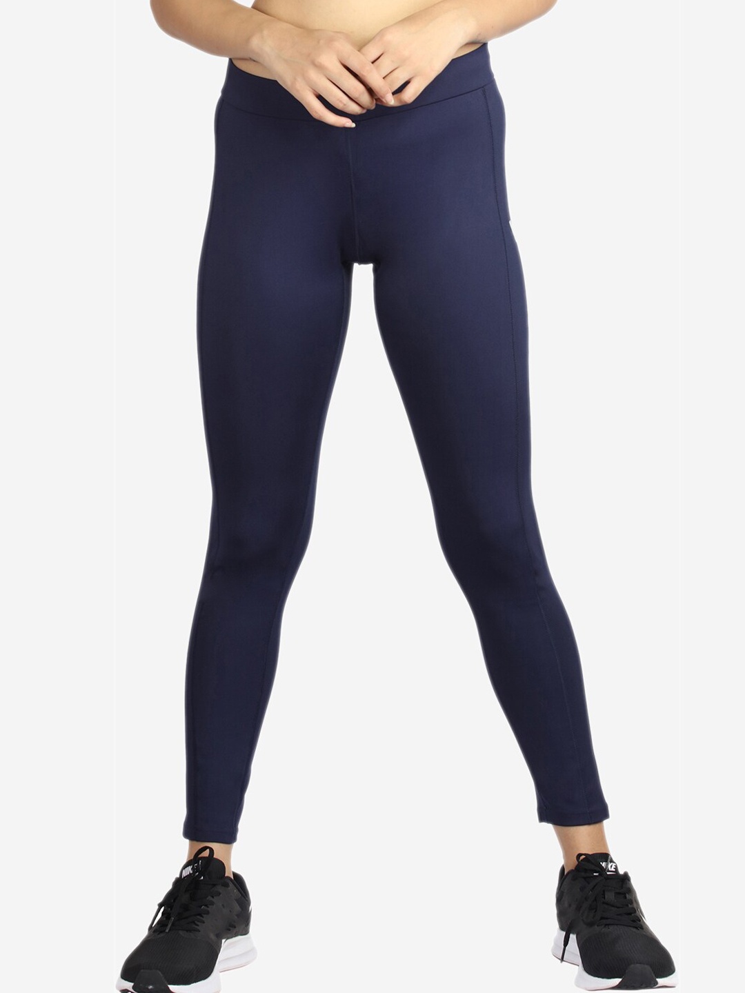 

VELOZ Women Navy Blue Solid Hydro Dry Tights