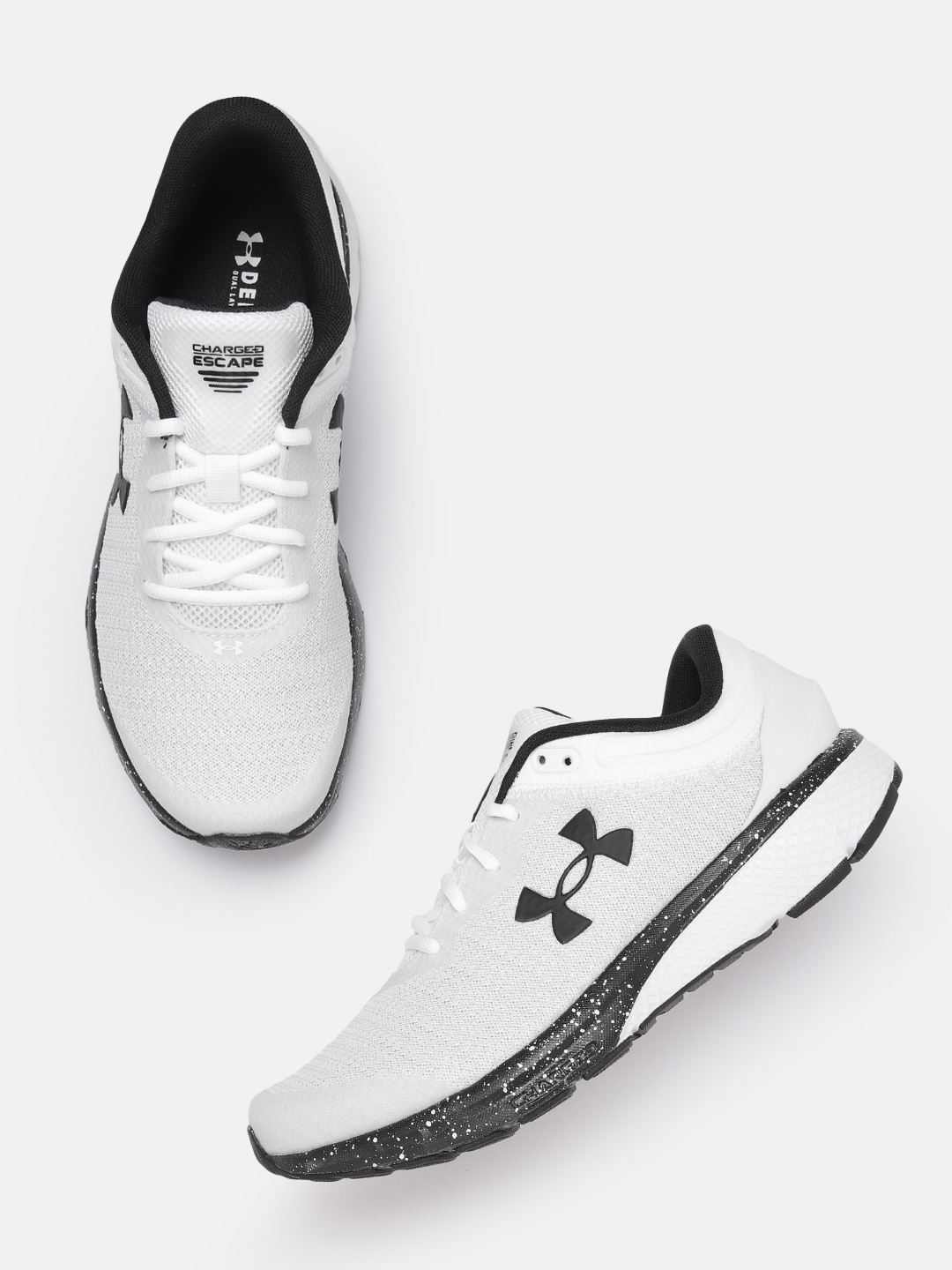 

UNDER ARMOUR Men White Woven Design Charged Escape 3 BL Running Shoes