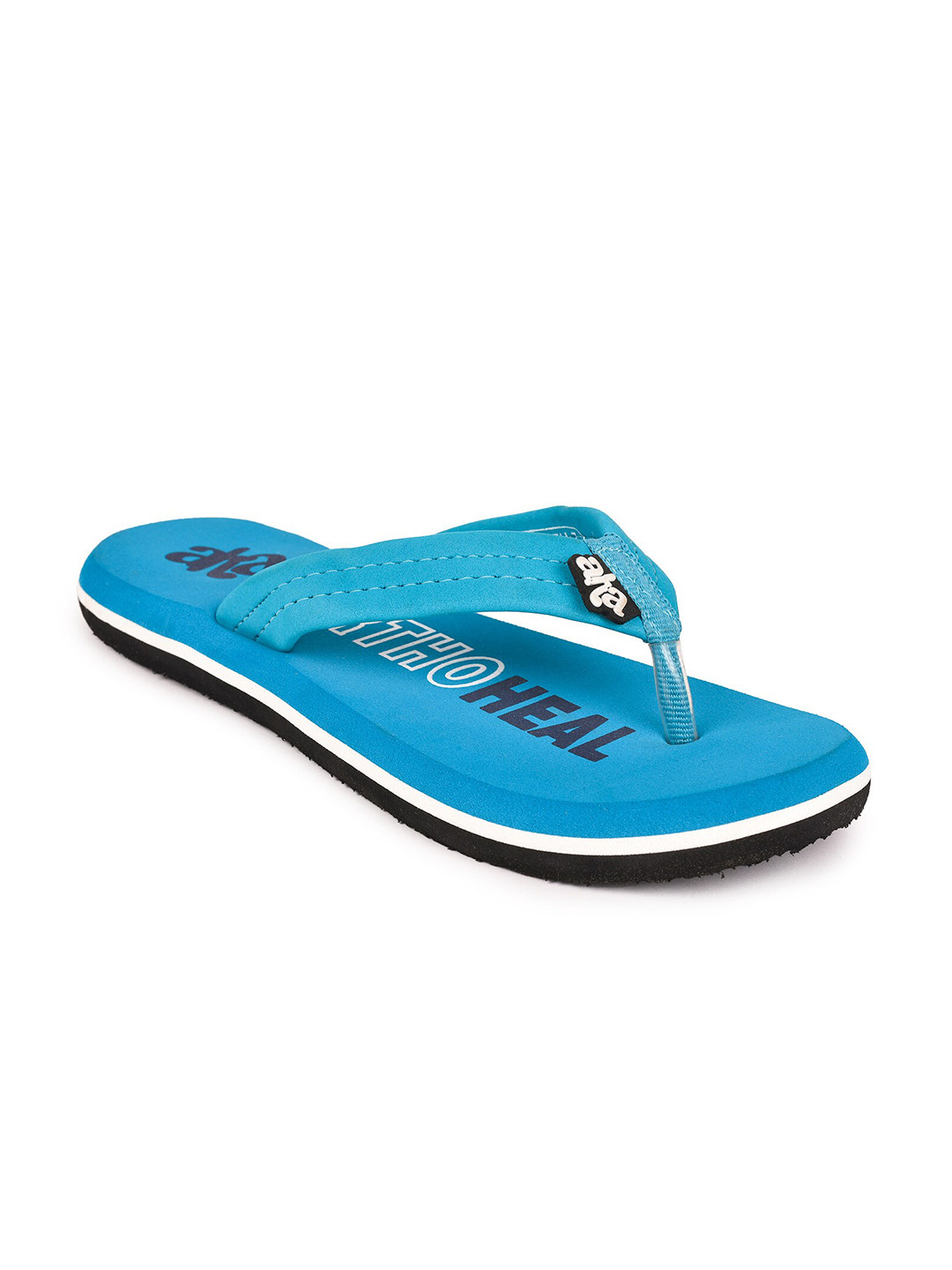

Liberty Women Blue & Black Printed Rubber Thong Flip-Flops