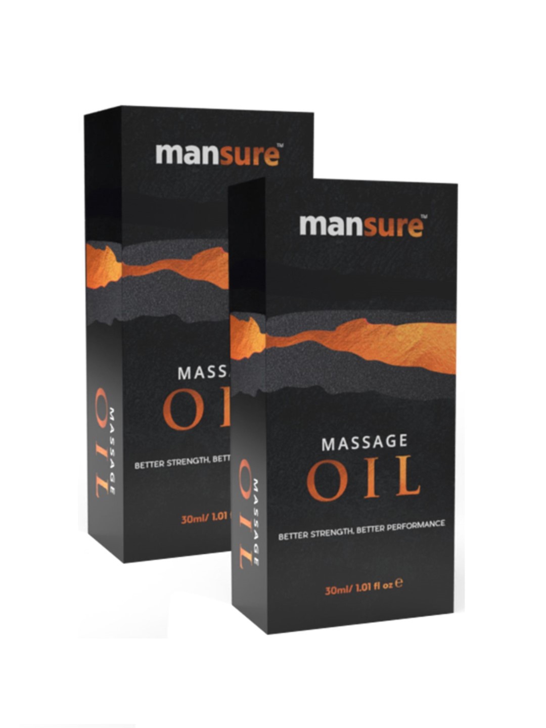 

ManSure Men Set of 2 Grow Long Massage Oil - 30 ml Each, Yellow