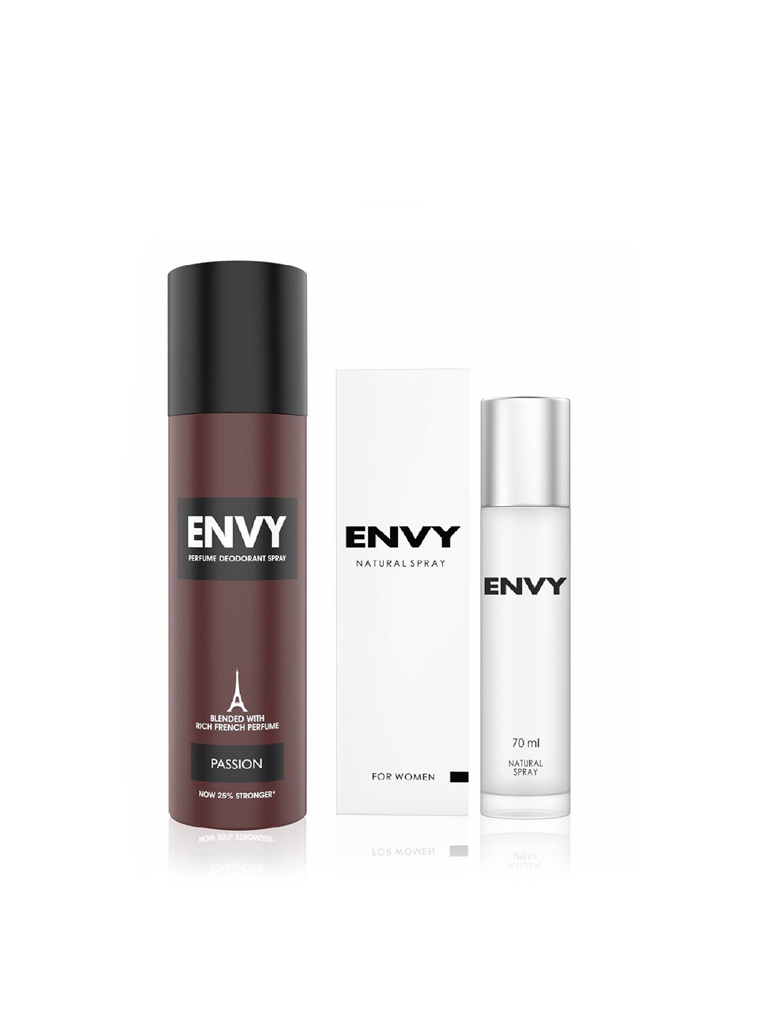 

Envy Set of Passion Deodorant 120 ml & Natural Spray 70 ml, White