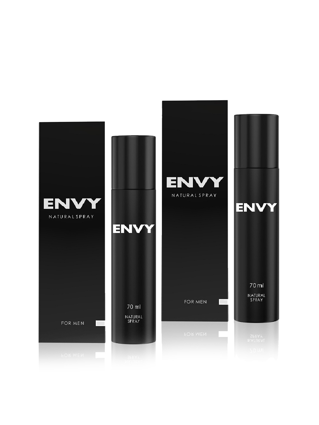 

Envy Men Set of 2 Natural Body Spray - 70 ml Each, Black