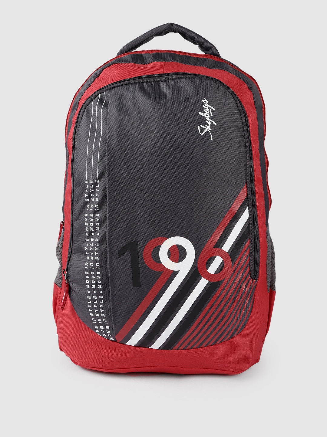 

Skybags Unisex Black & Red Graphic Backpack