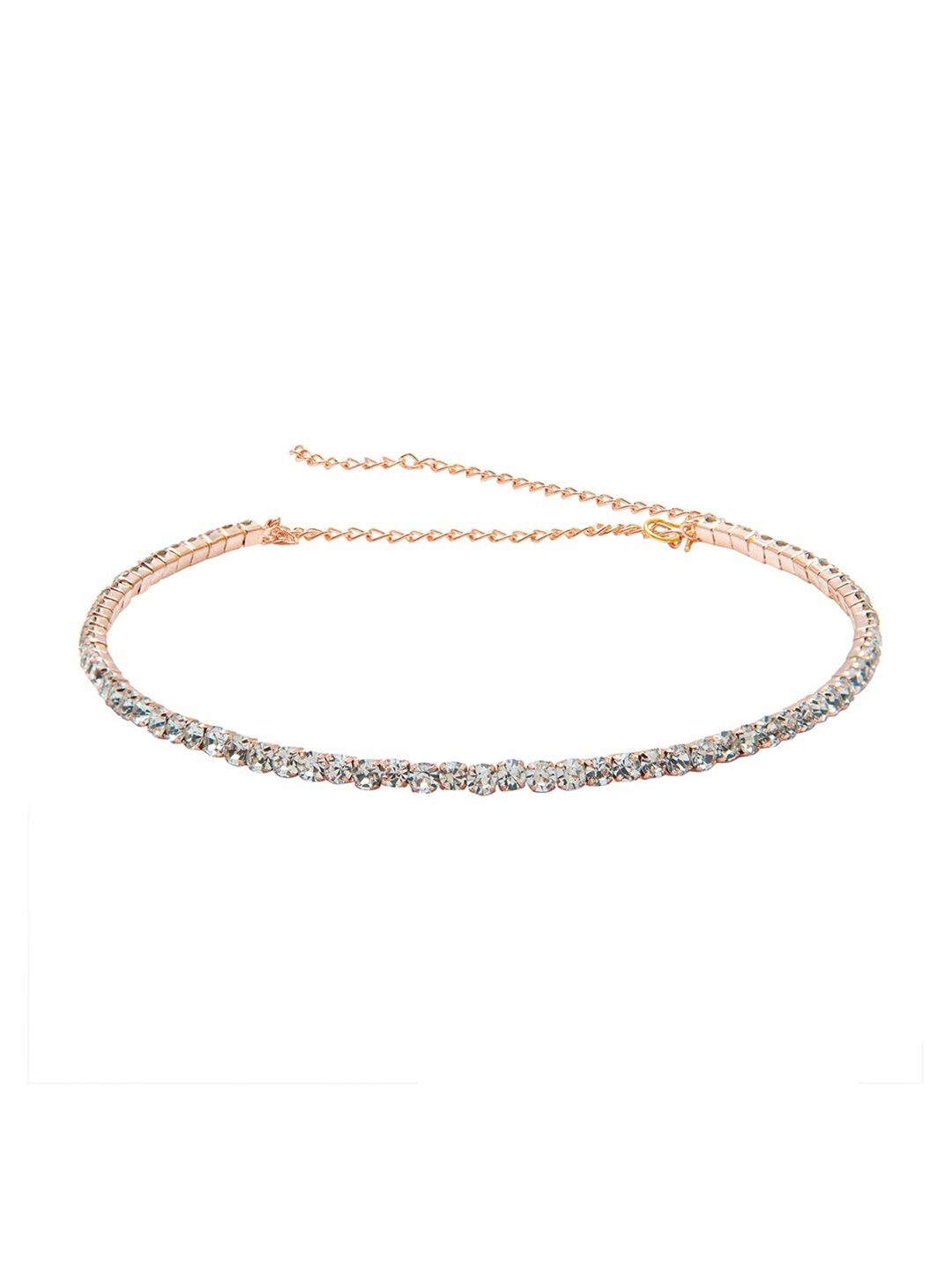 

Shining Jewel - By Shivansh Rose Gold & White Brass Rose Gold-Plated Necklace