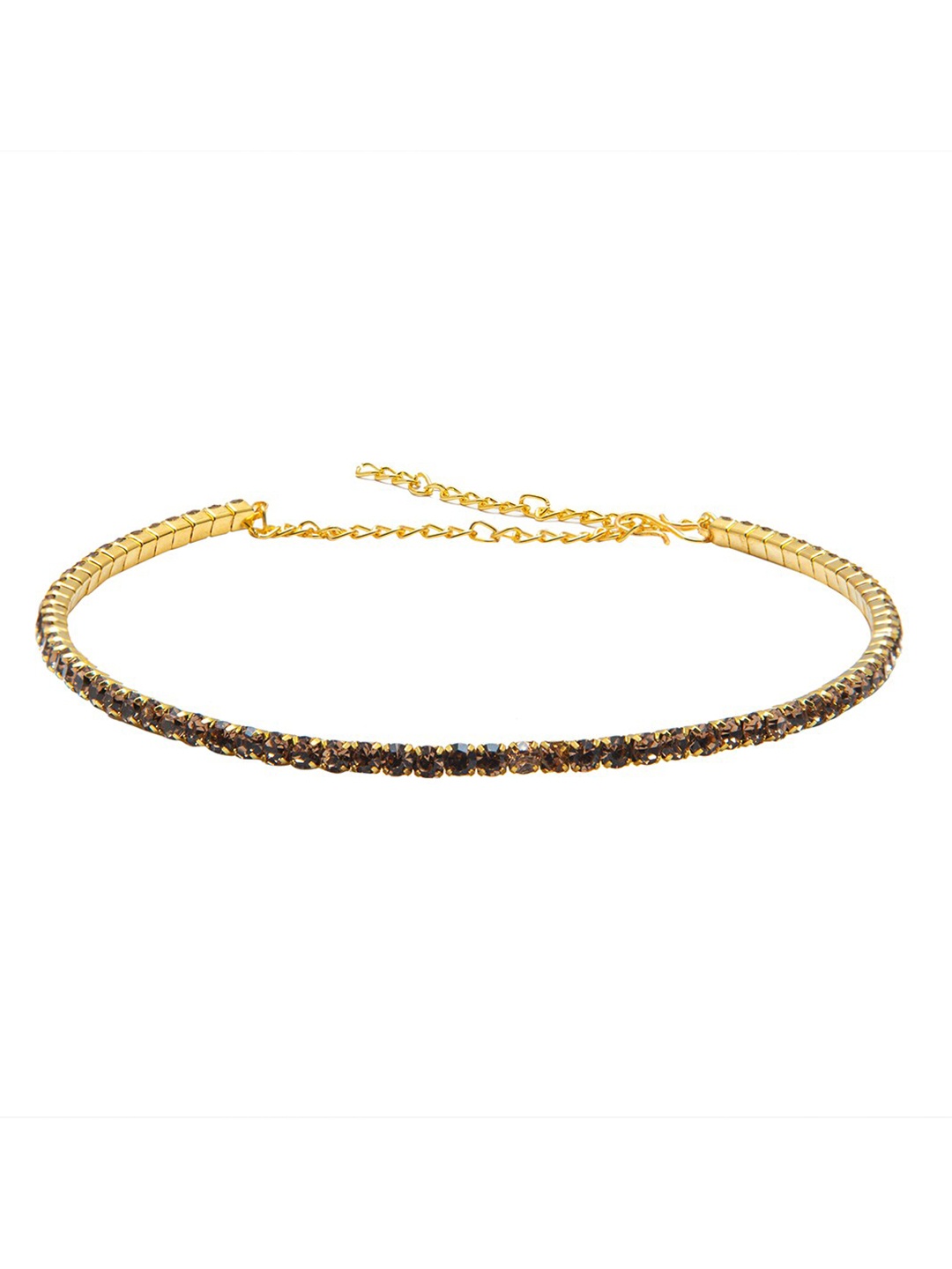 

Shining Jewel - By Shivansh Gold-Toned & Black Brass Gold-Plated Necklace