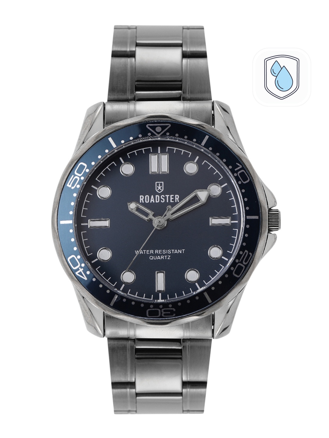

Roadster Men Dial & Stainless Steel Bracelet Style Straps Analogue Watch MFB-PN-PF-DK2918, Navy blue