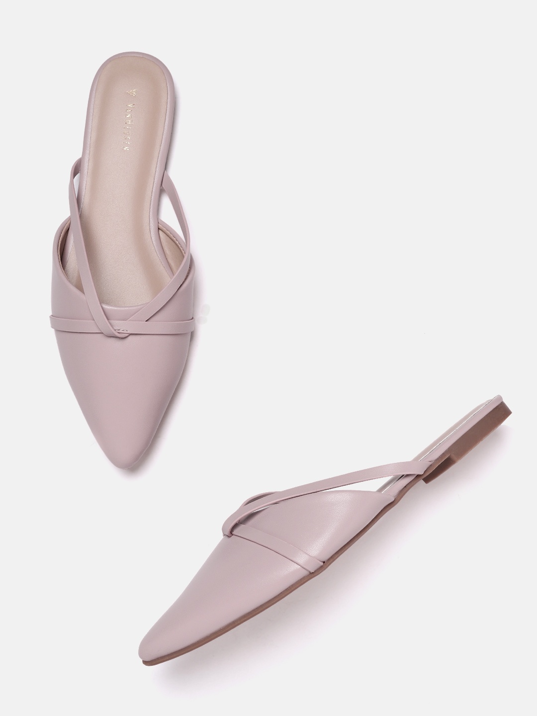 

Van Heusen Woman Peach-Coloured Solid Pointed-Toe Flats