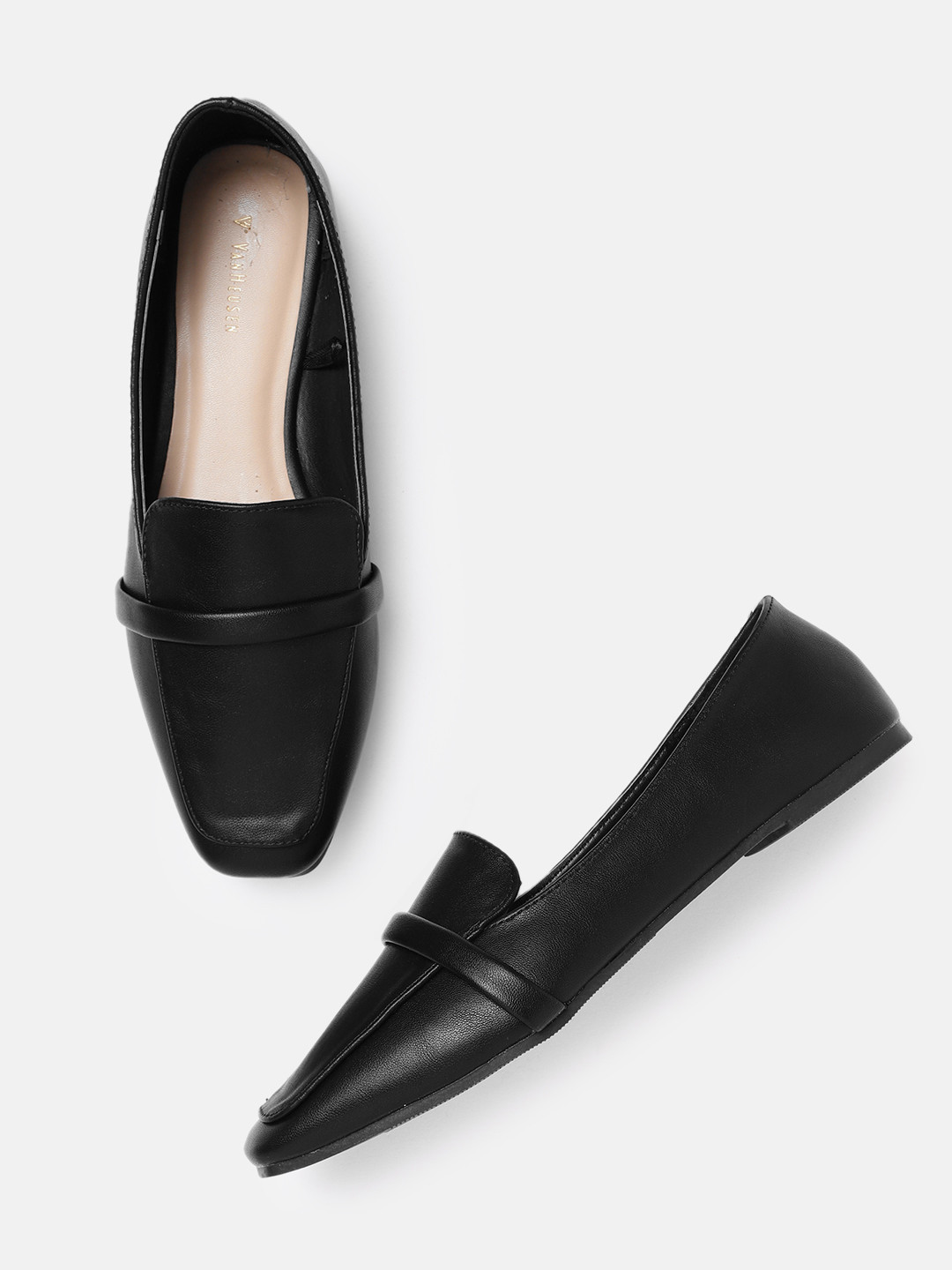 

Van Heusen Woman Black Solid Loafers