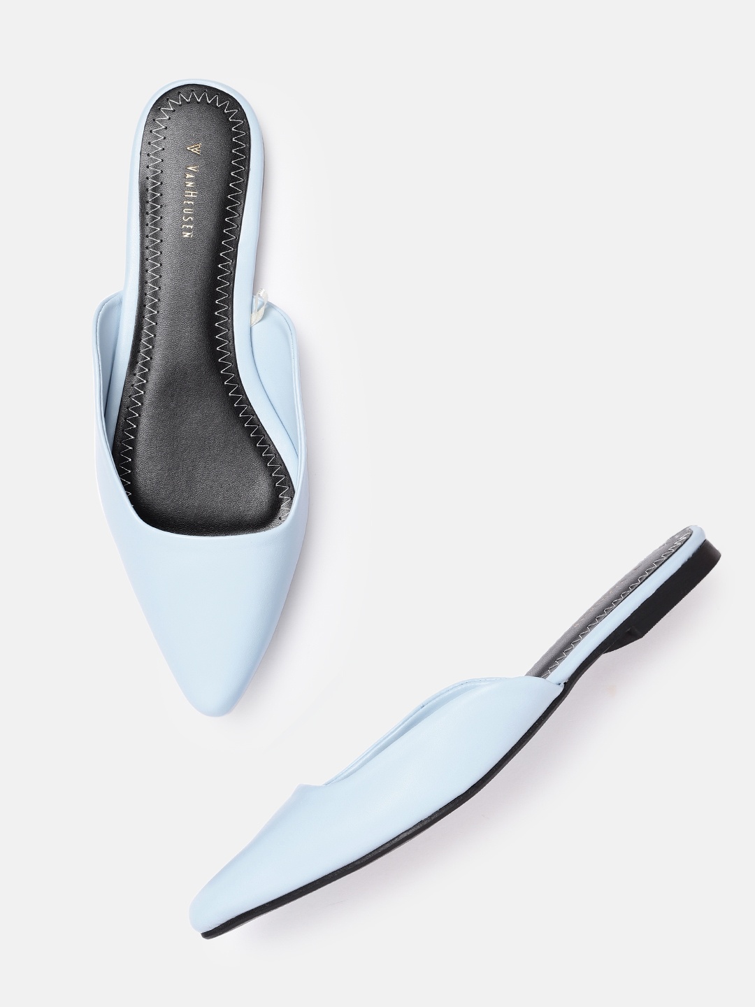 

Van Heusen Woman Blue Solid Mules