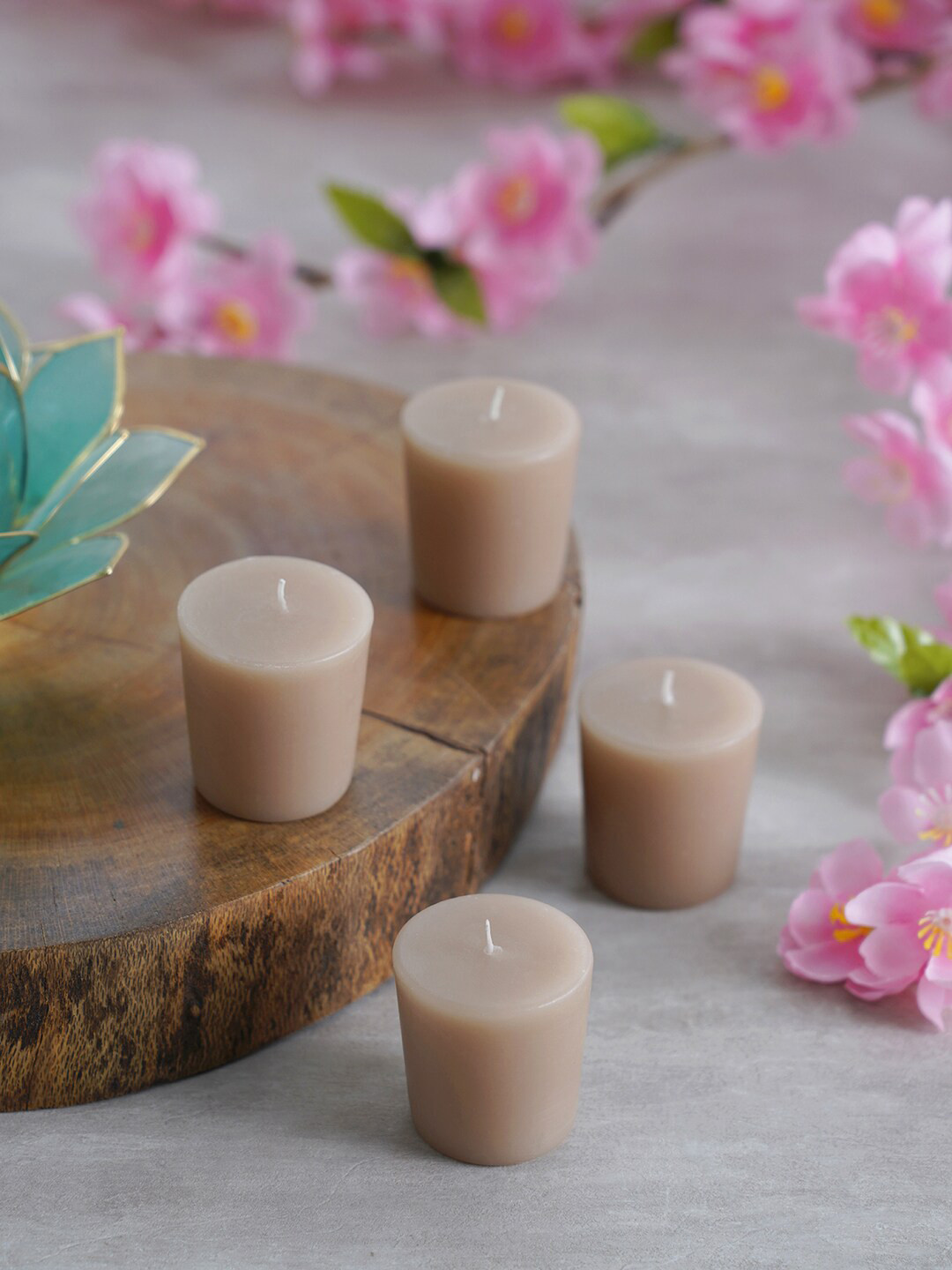 

Pure Home and Living Set of 4 Grey Votive Candles