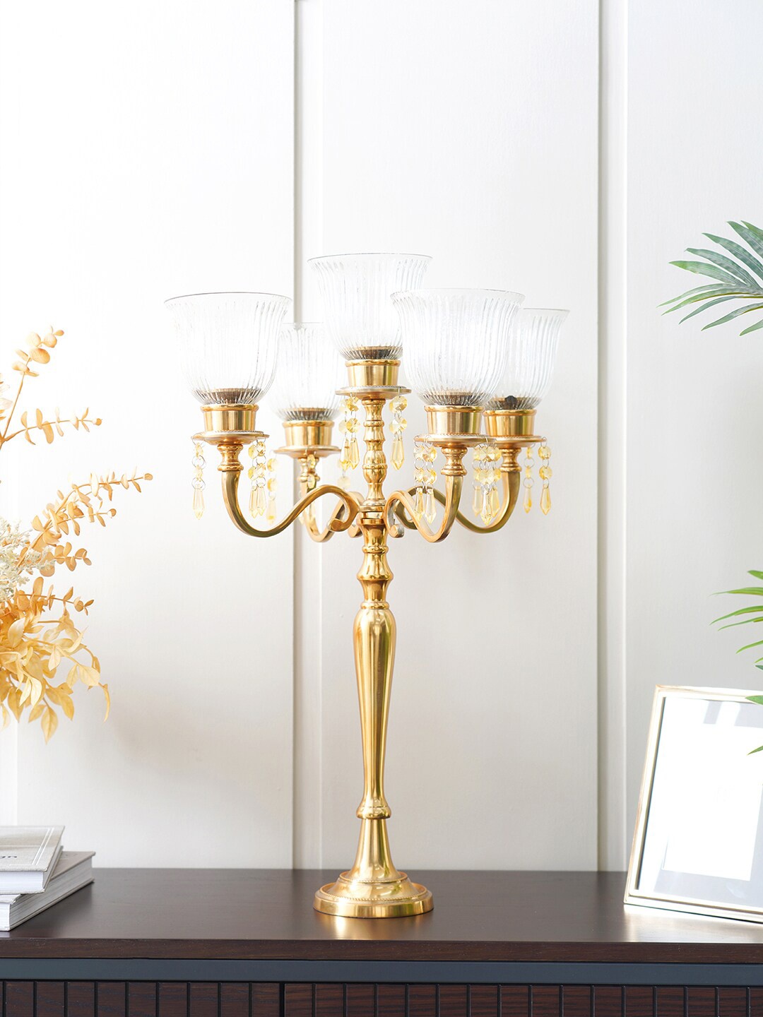 

Pure Home and Living Gold-Toned Solid Candle Holders
