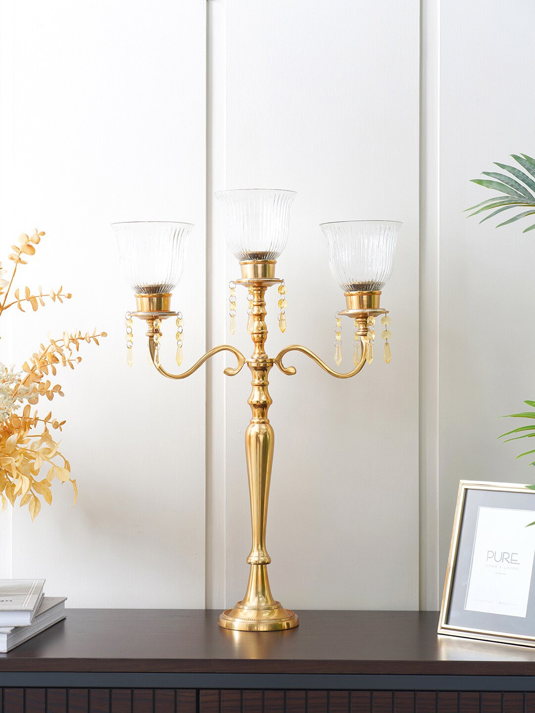 

Pure Home and Living Gold-Toned Solid Candle Holders