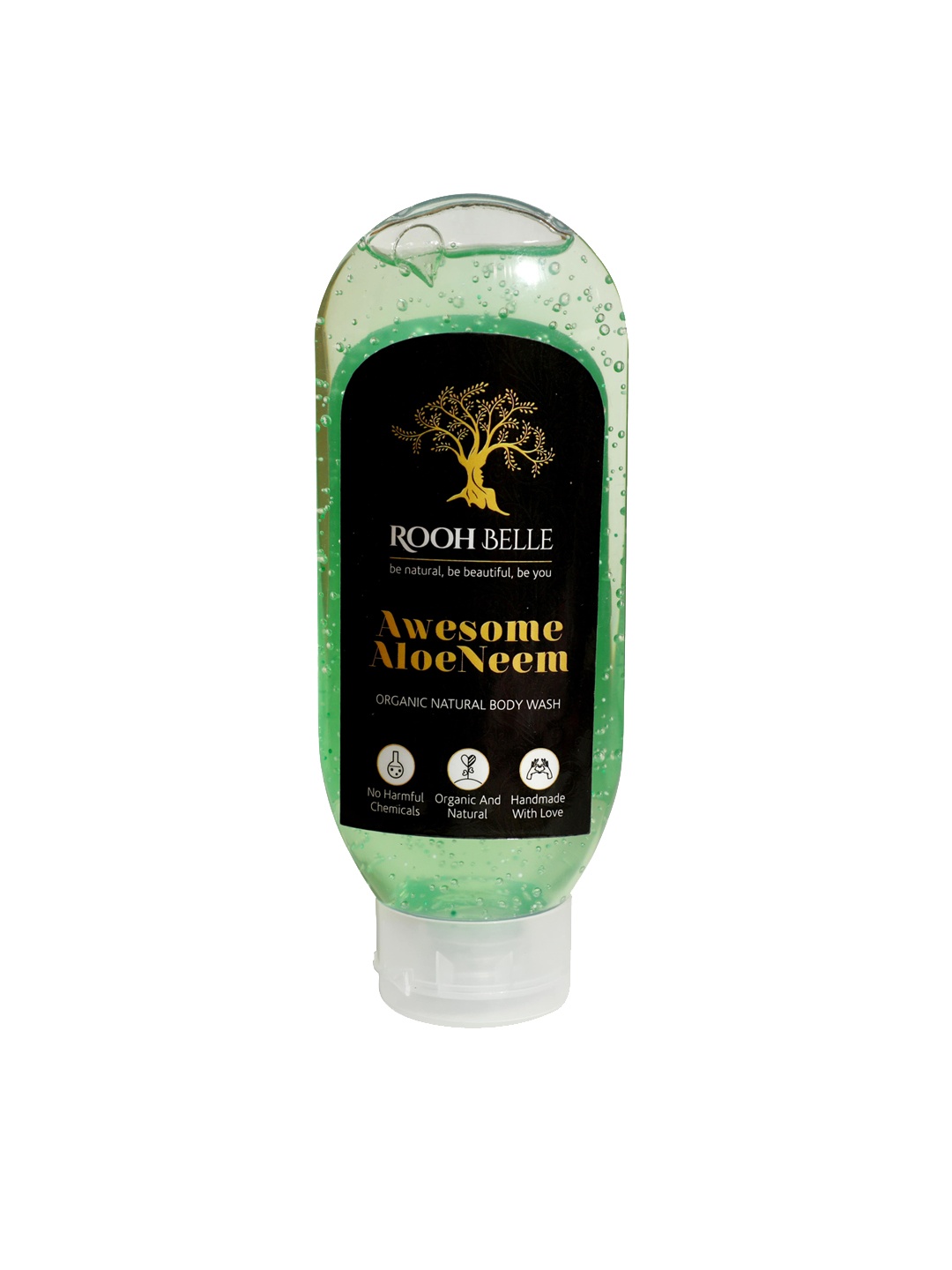 

Roohbelle Organic & Natural Awesome Aloe Neem Body Wash - 200 ml, Green