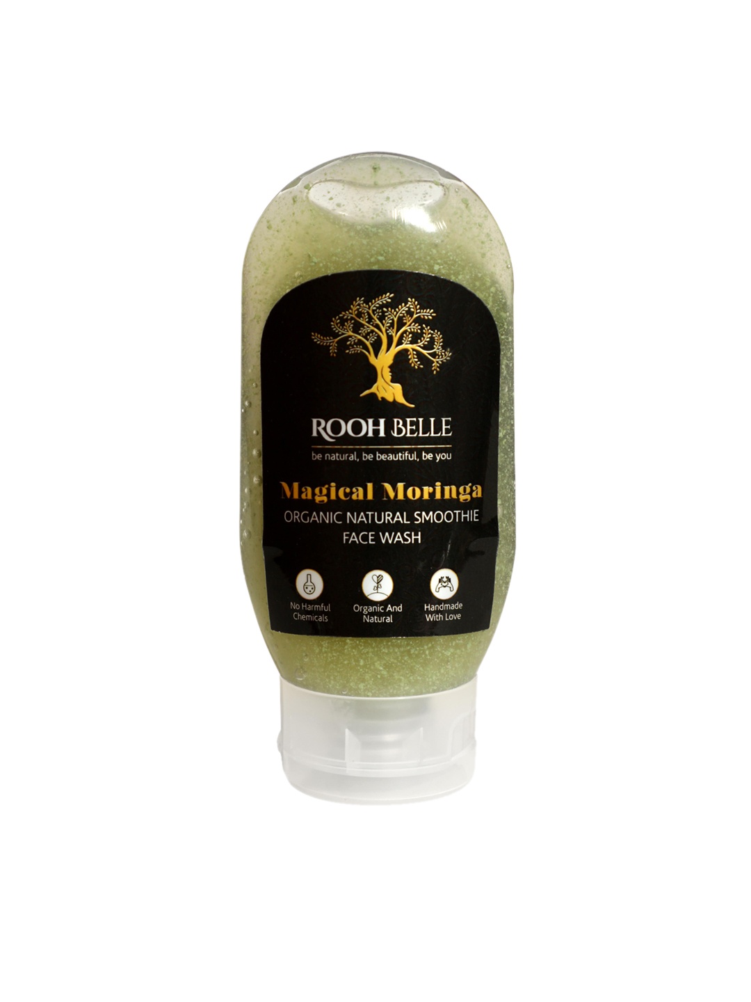 

Roohbelle Magical Moringa Organic Natural Smoothie Face Wash with Aloe Vera - 100ml, Olive