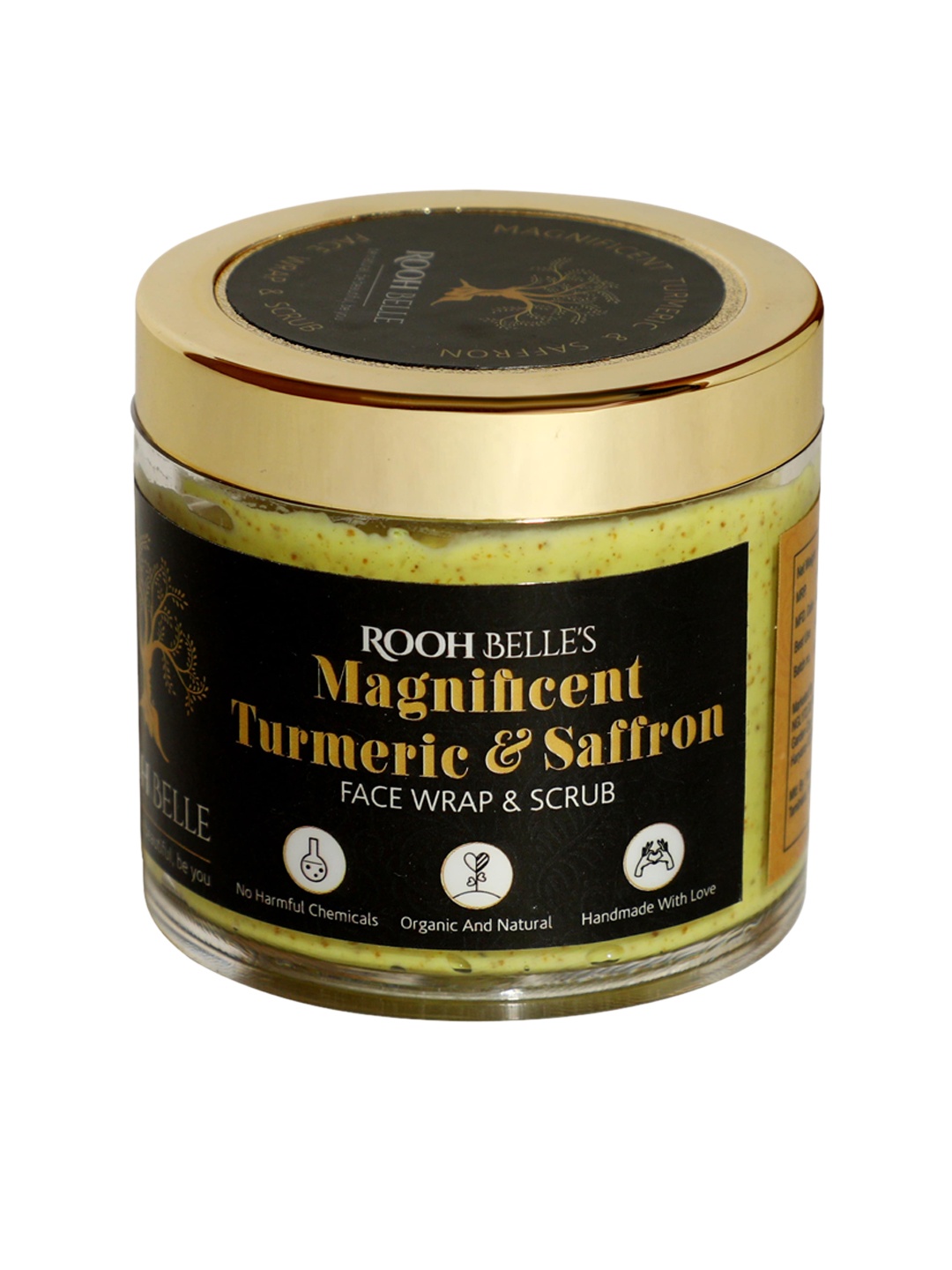 

Roohbelle Magnificent Saffron & Turmeric Face Wrap & Scrub - 100g, Yellow