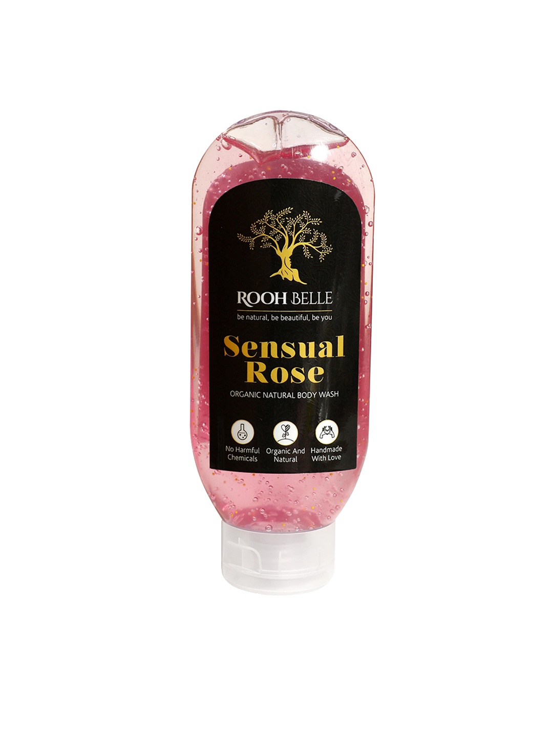 

Roohbelle Organic & Natural Sensual Rose Body Wash - 200 ml, Pink