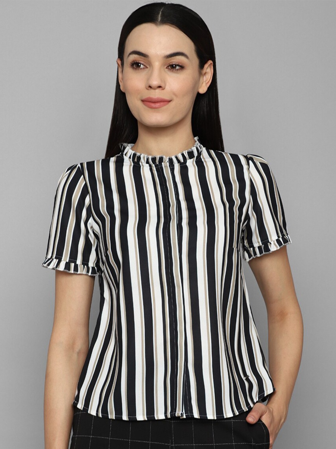 

Allen Solly Woman Black Striped Top