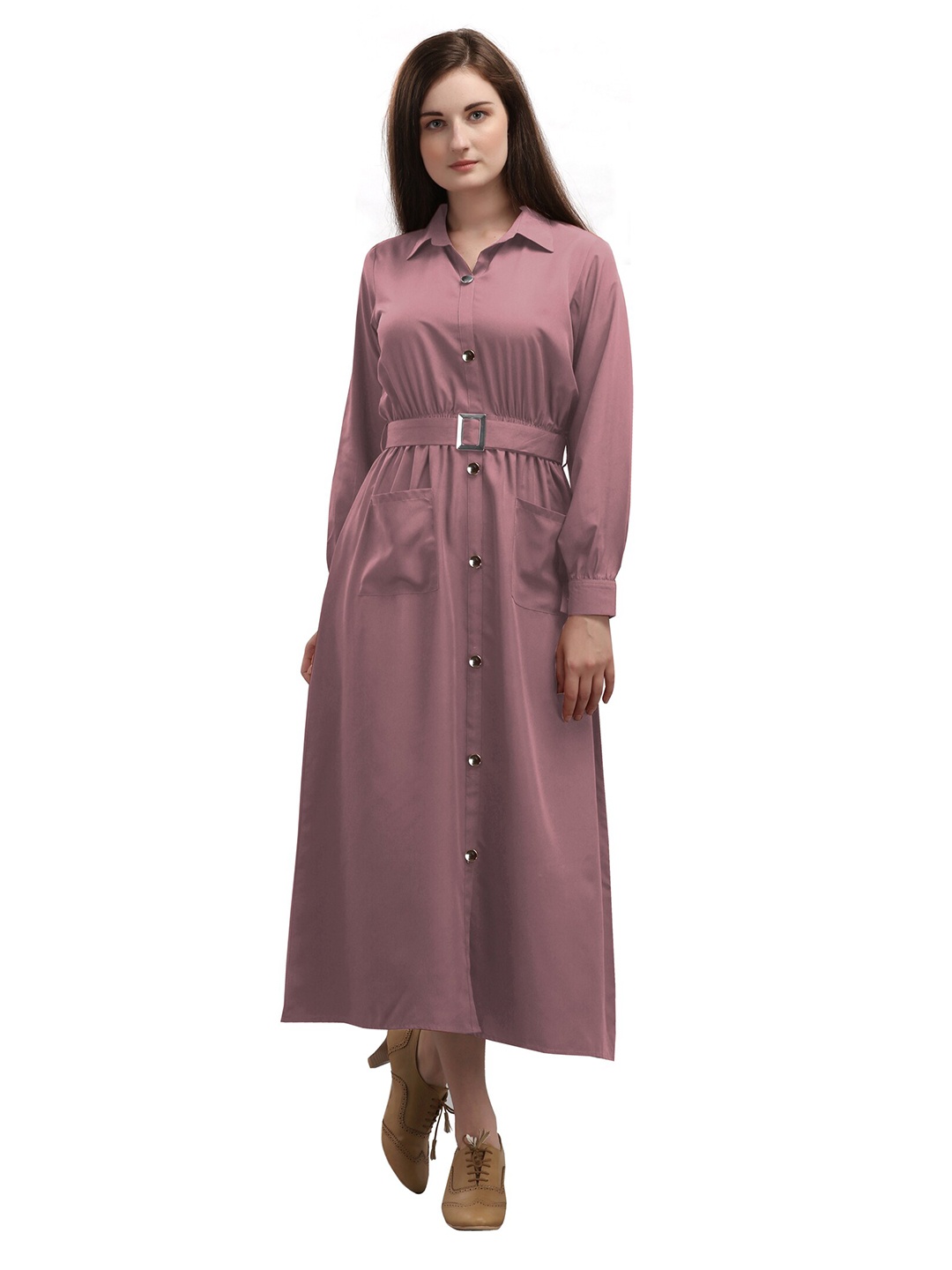 

Urban Luxe Grey Shirt Maxi Dress