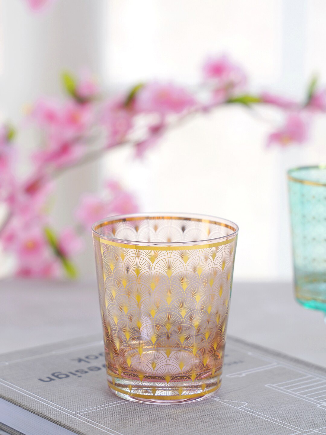

Pure Home and Living Pink & Yellow Printed Aria Tumbler