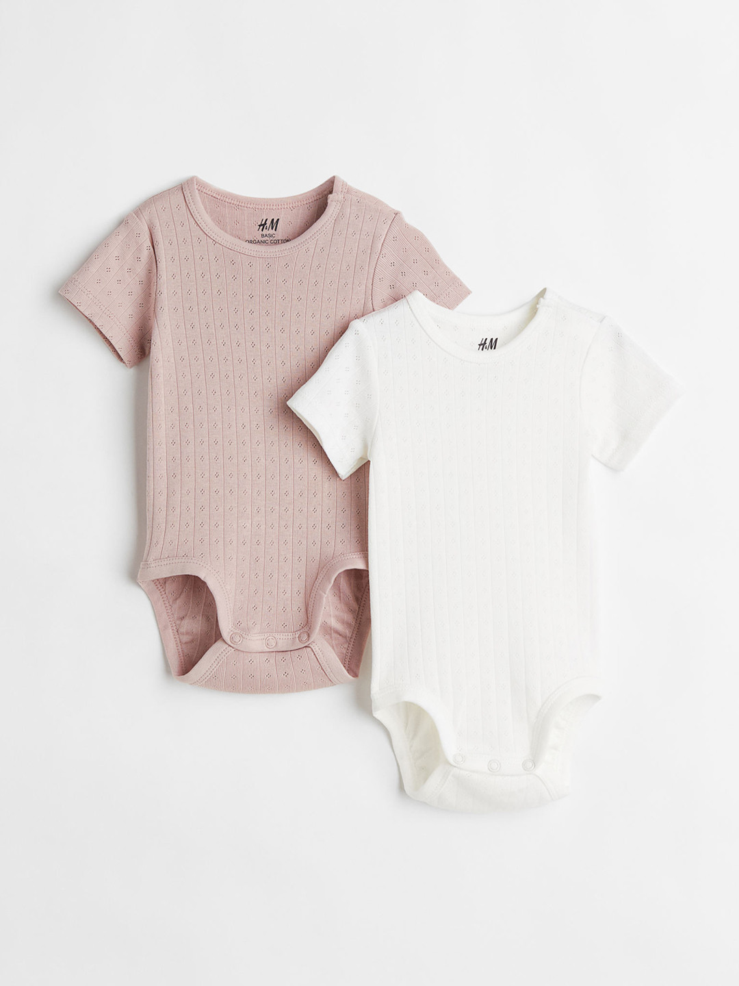 

H&M Boys Rust & White 2-Pack Cotton Bodysuits