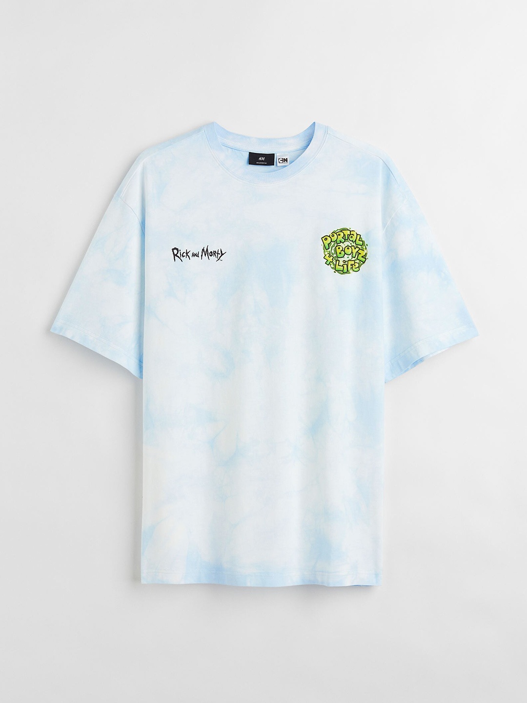 

H&M Men Blue & Green Rick & Morty Relaxed Fit Printed T-shirt