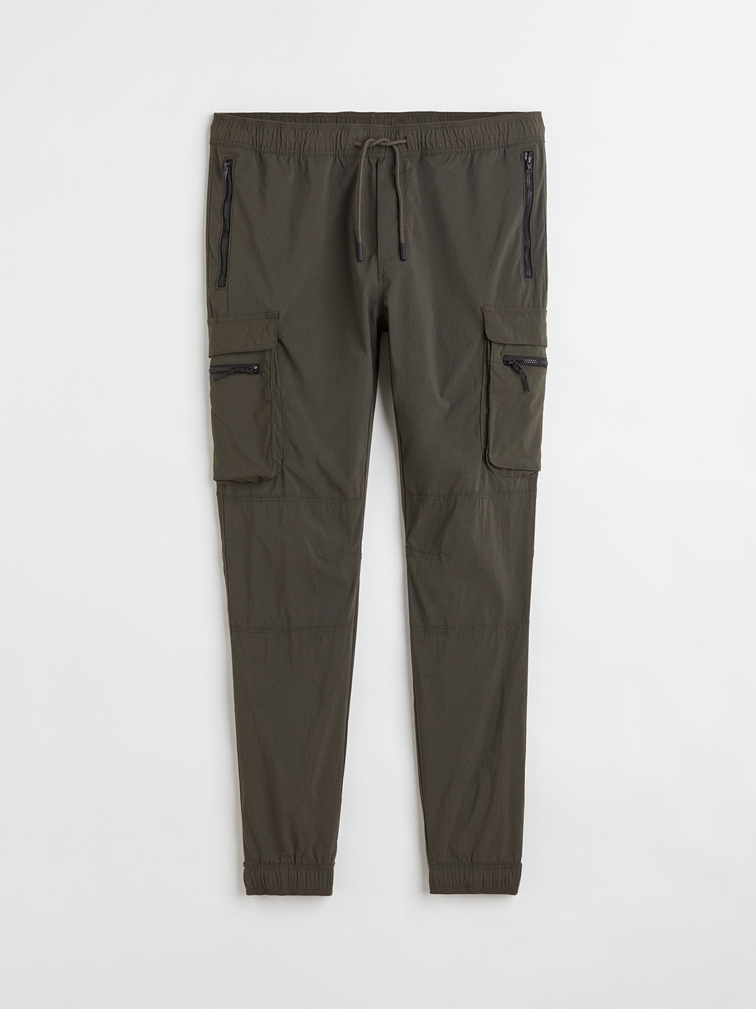 

H&M Men Green Skinny Fit Nylon Cargo Joggers