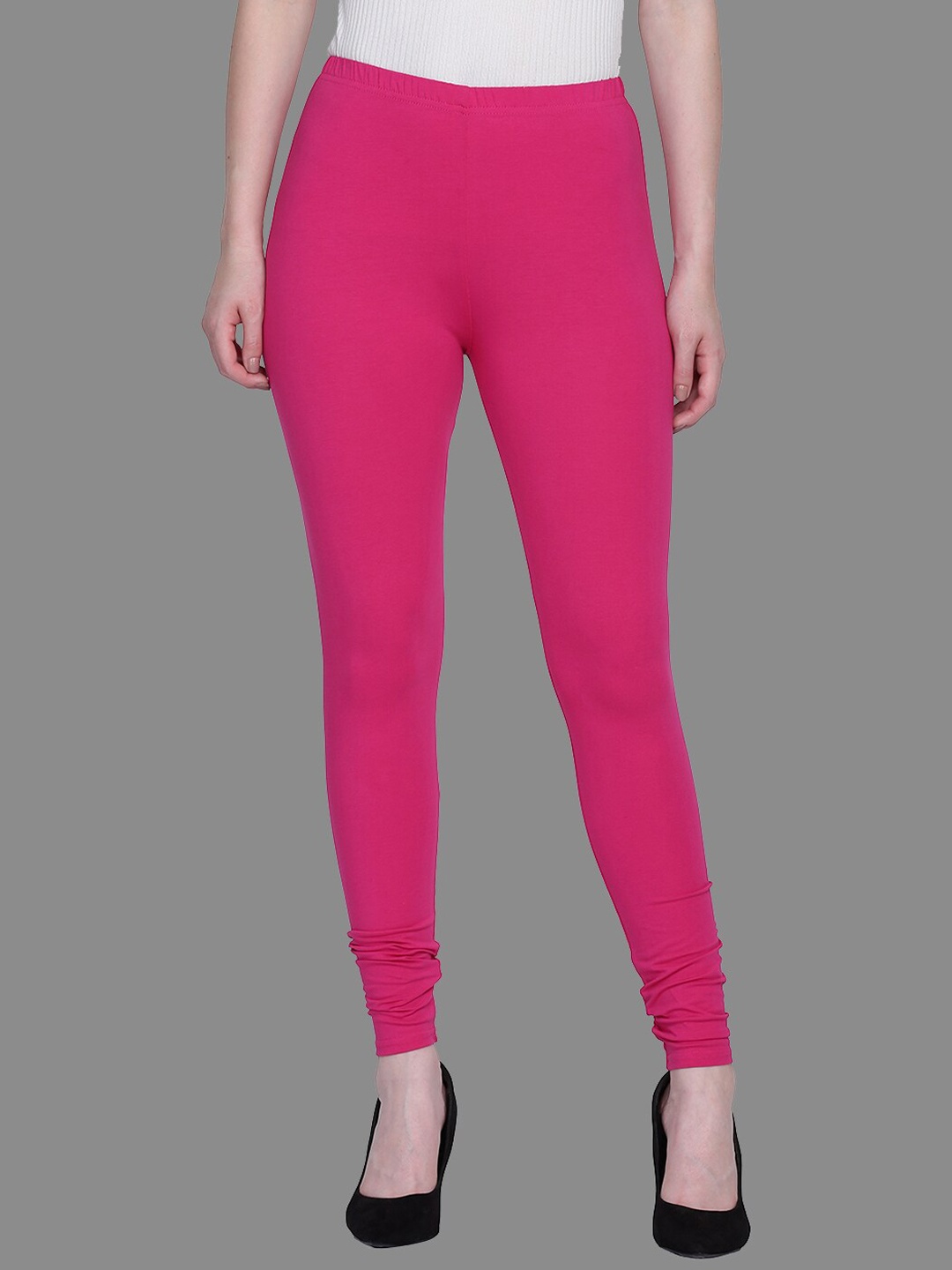 

SPIFFY Women Fuchsia Pink Solid Leggings