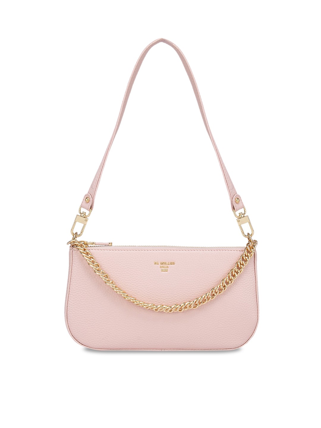 

Da Milano Pink Leather Structured Shoulder Bag