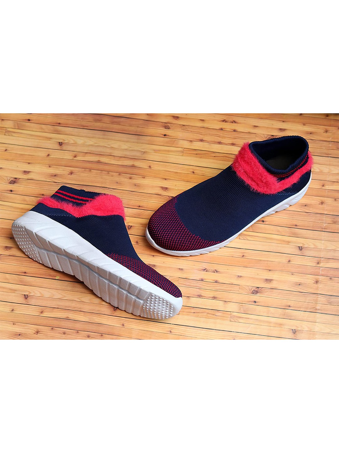 

FASHION FASTER Women Pink Textile Running Non-Marking Shoes