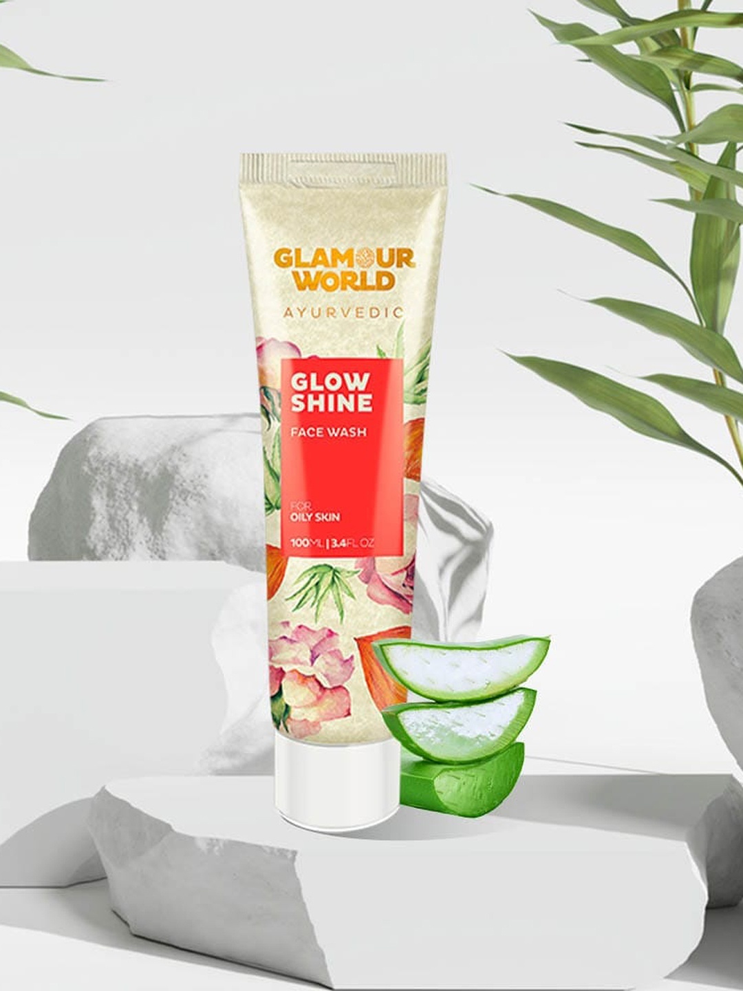 

Glamour World Ayurvedic Glow Shine Face Wash for Oily Skin - 100 ml, Beige