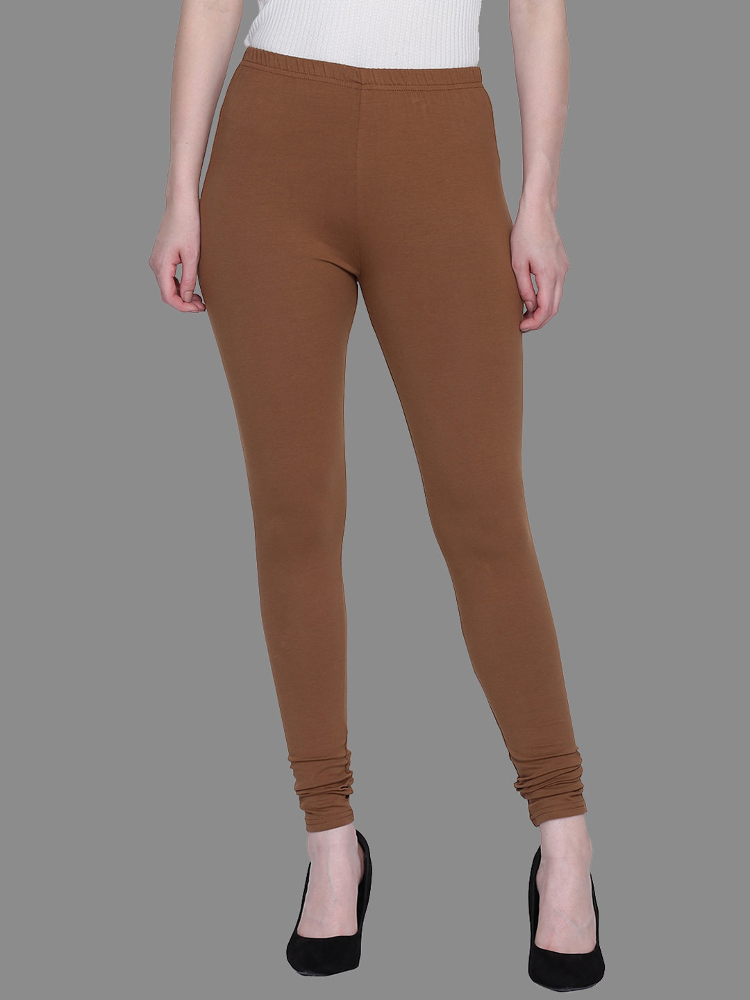 

SPIFFY Women Plus Size Brown Solid Churidar