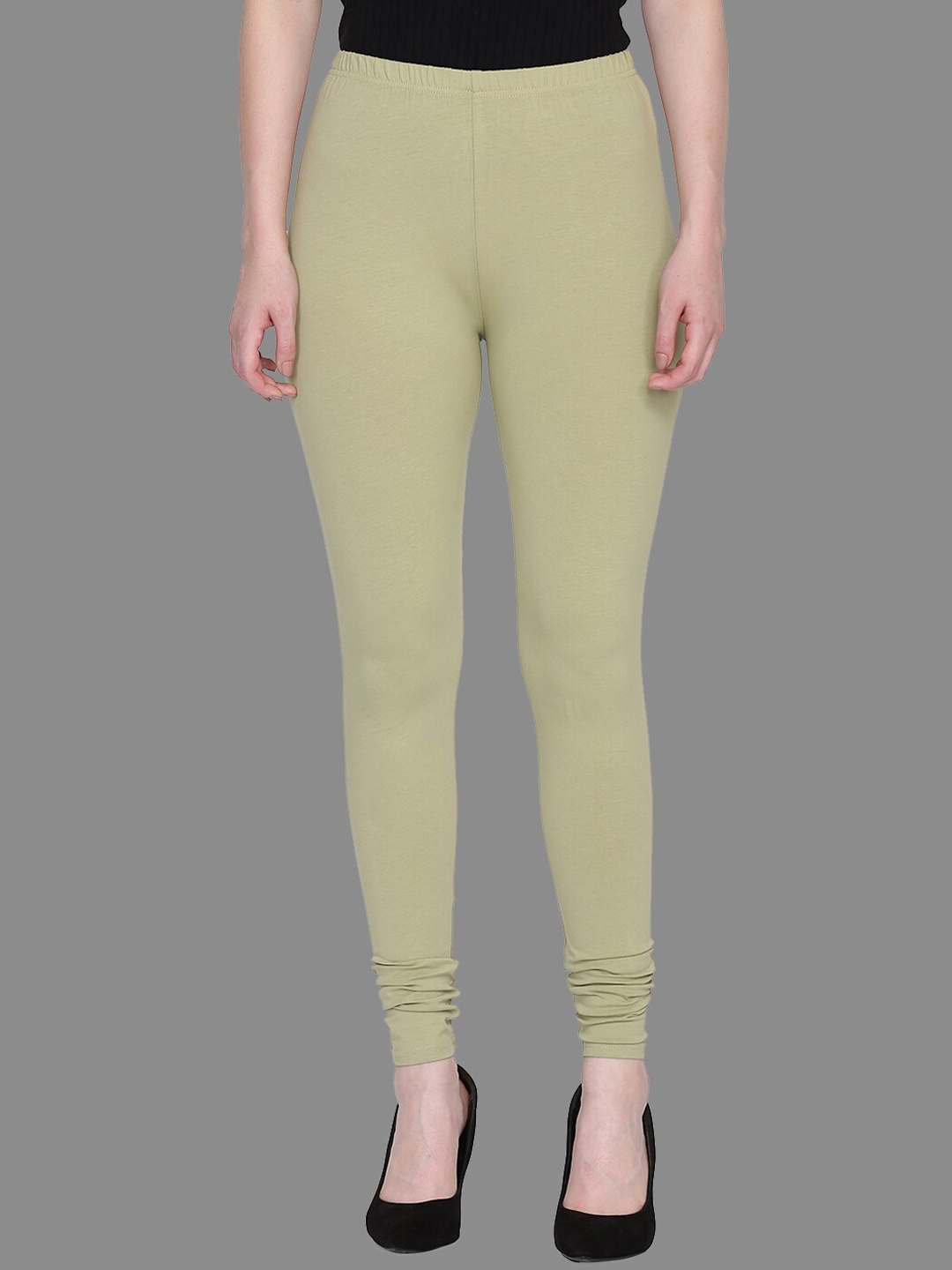 

SPIFFY Women Plus Size Solid Slim Fit Churidar, Green