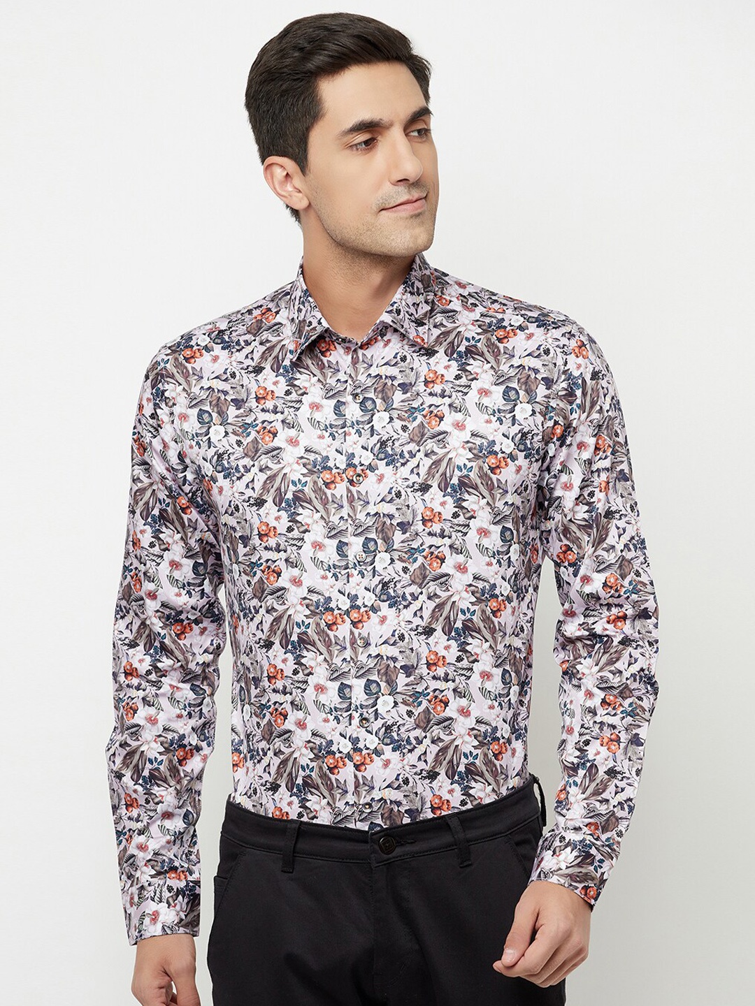 

Blue Buddha Men Multicoloured Floral Printed Casual Shirt, Multi
